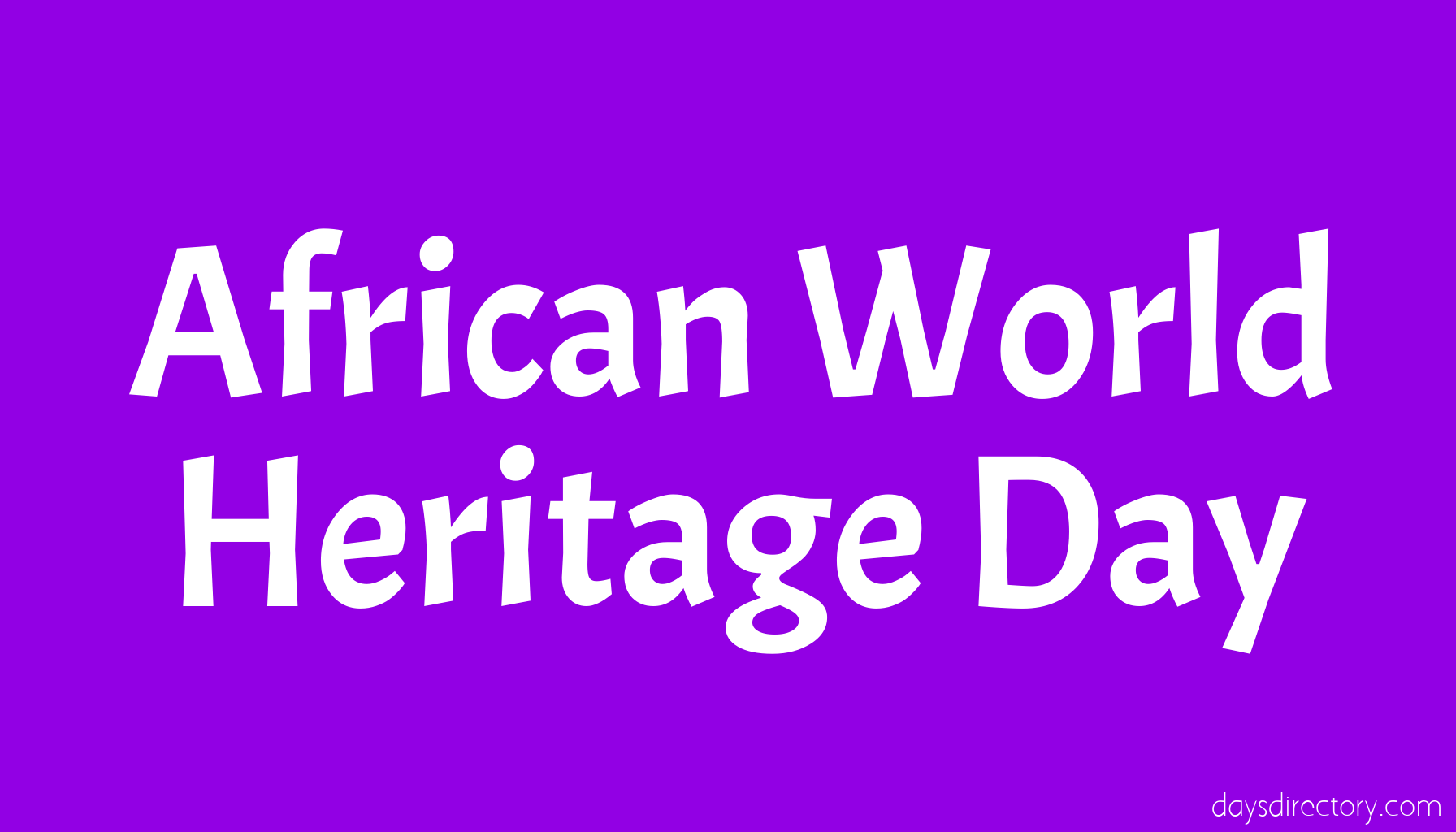 African World Heritage Day
