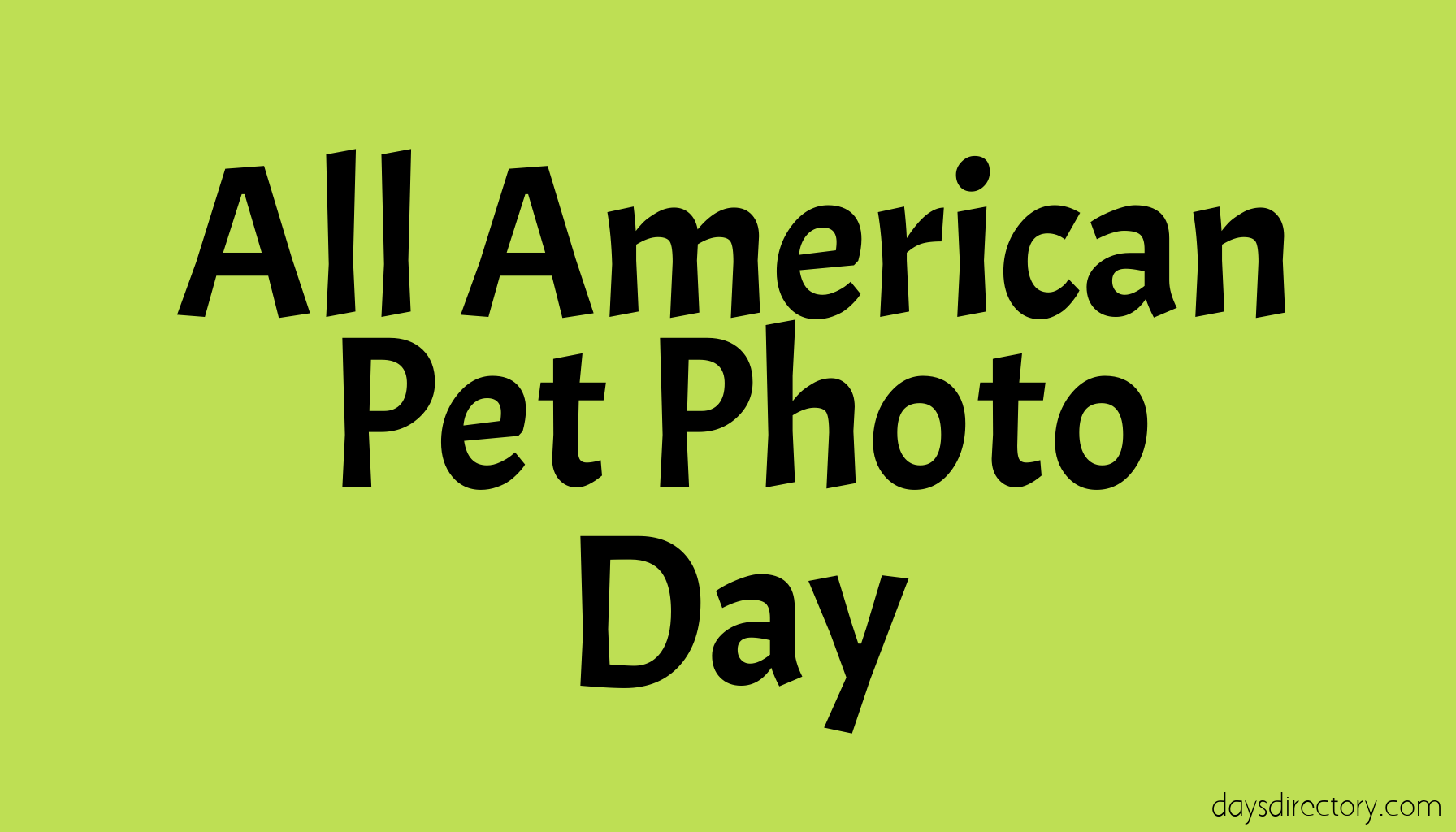 All American Pet Photo Day
