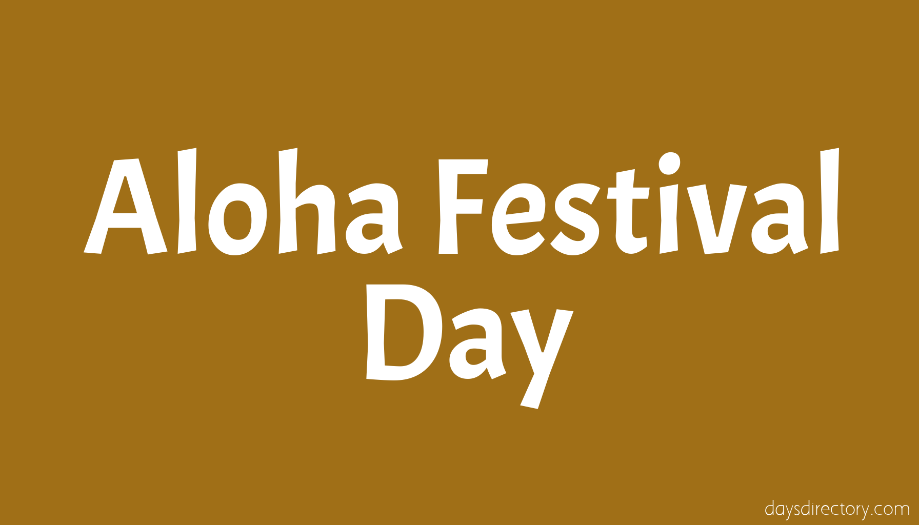 Aloha Festival Day