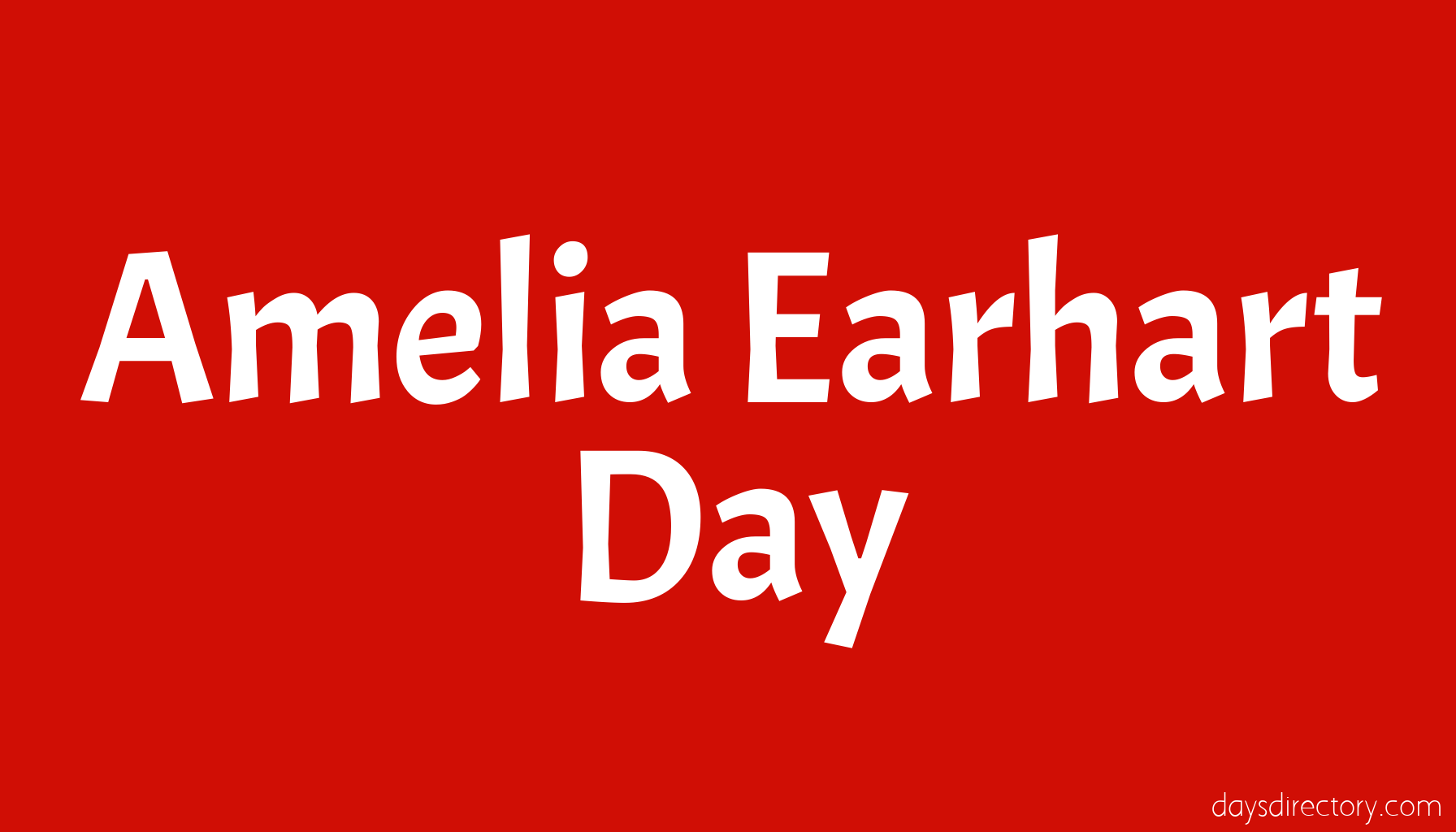 Amelia Earhart Day