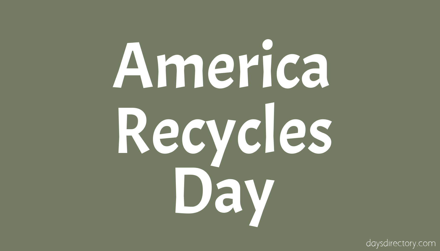 America Recycles Day