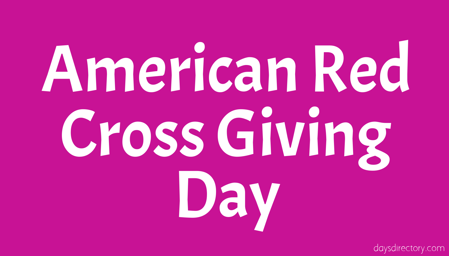 American Red Cross Giving Day