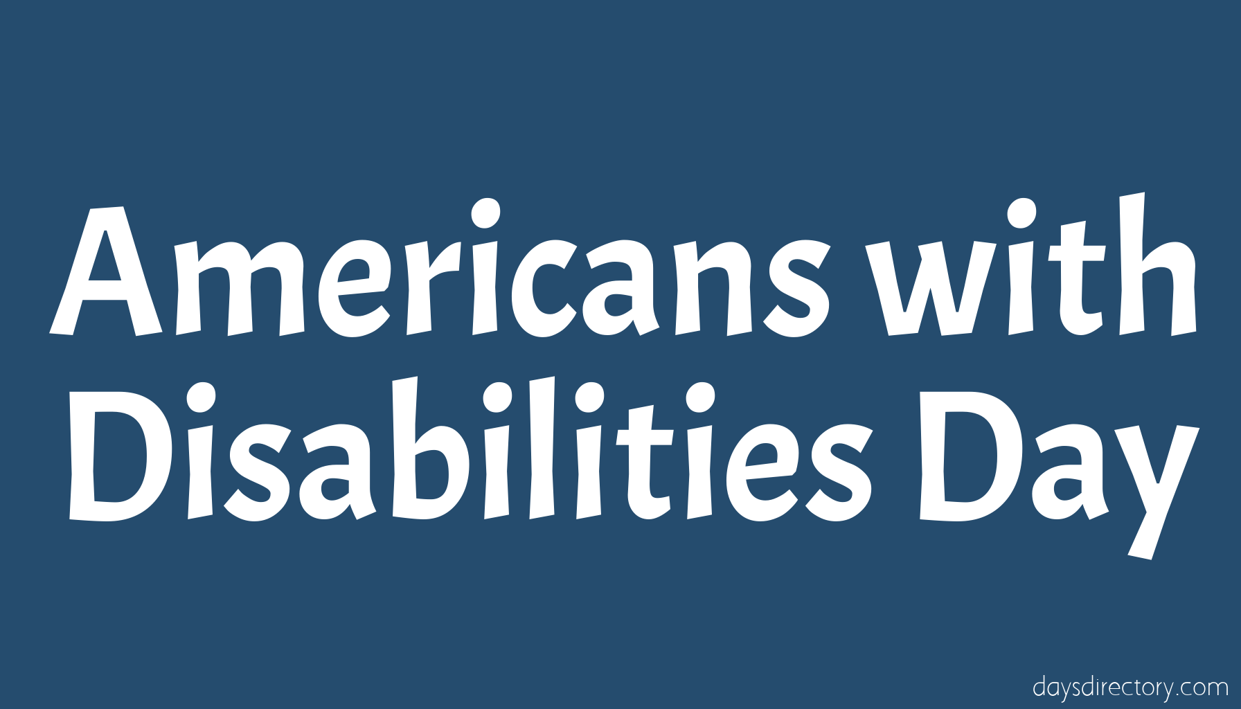 Americans with Disabilities Day
