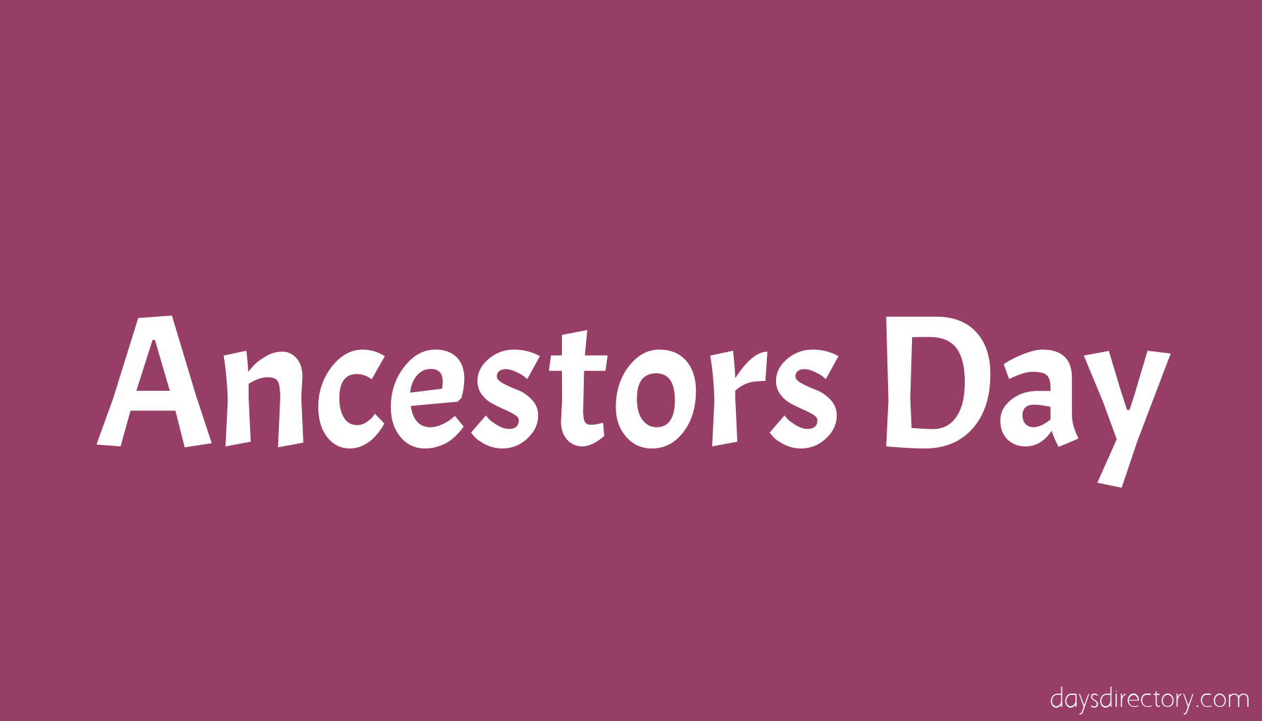 Ancestors Day
