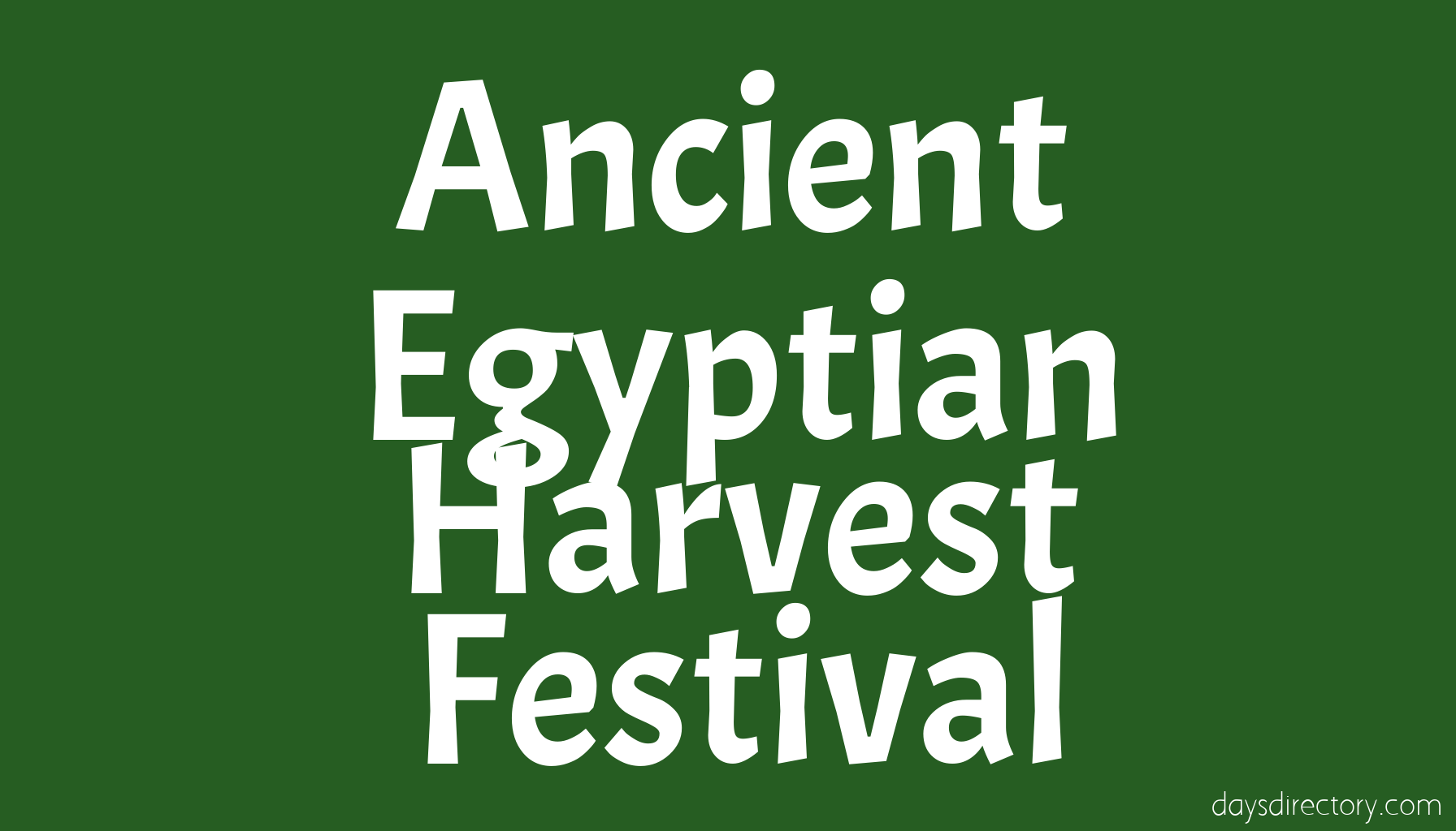 Ancient Egyptian Harvest Festival