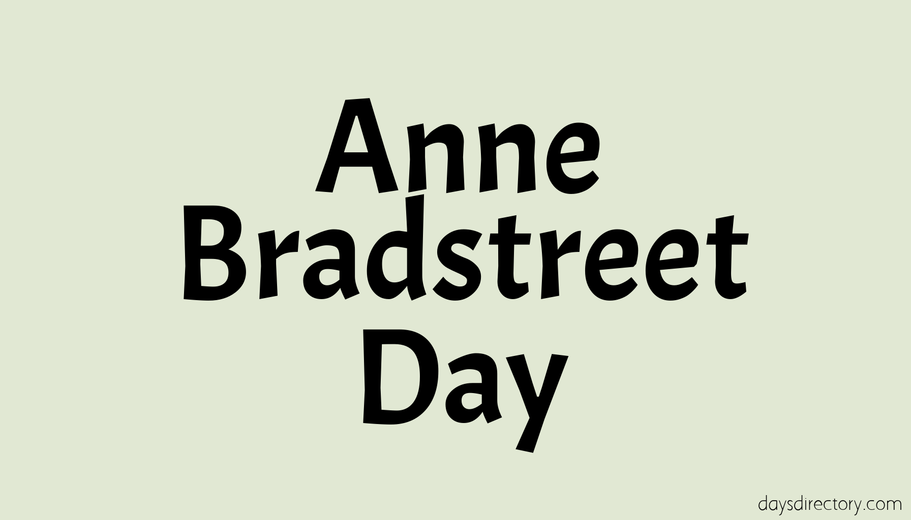 Anne Bradstreet Day