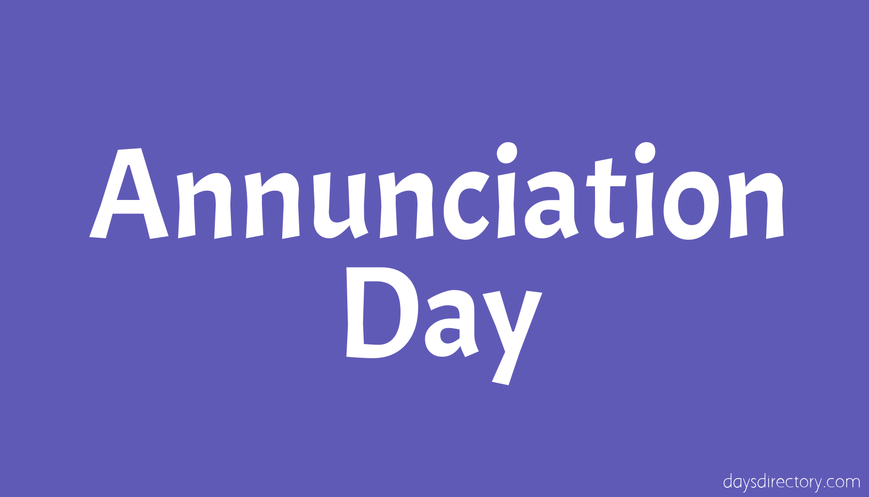 Annunciation Day