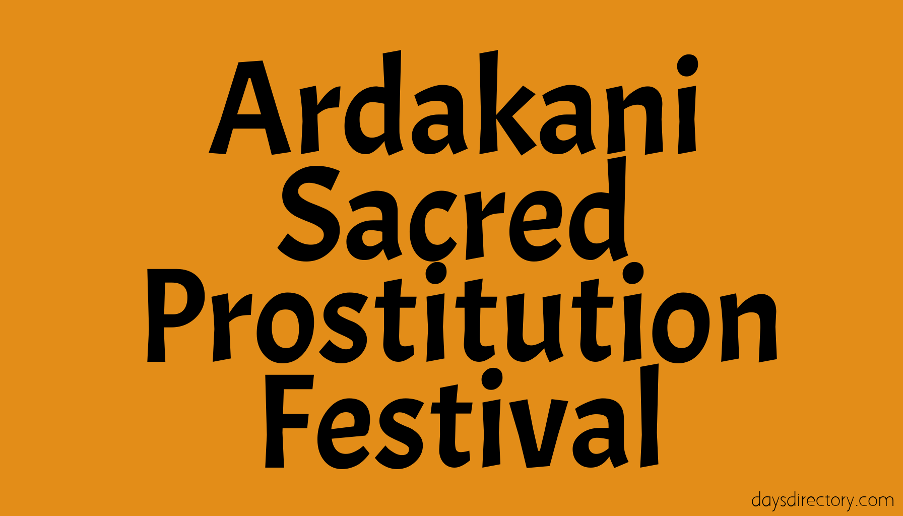 Ardakani Sacred Prostitution Festival