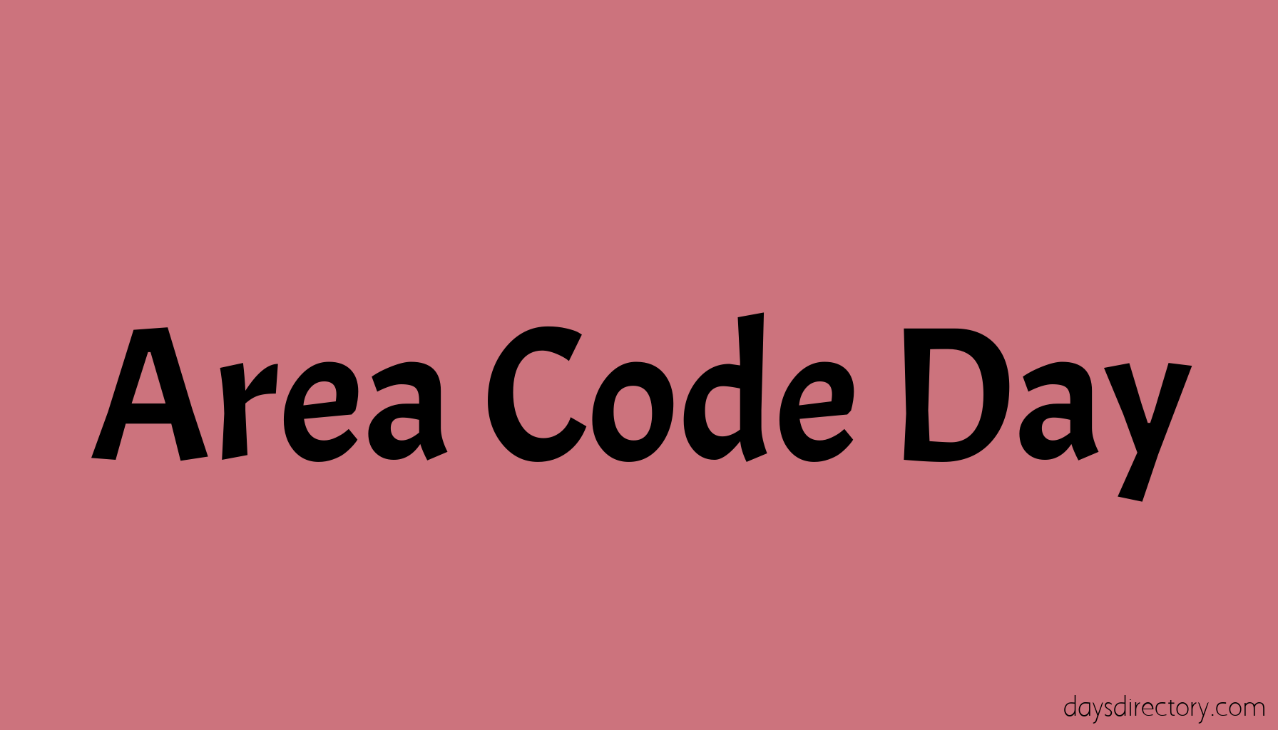 Area Code Day