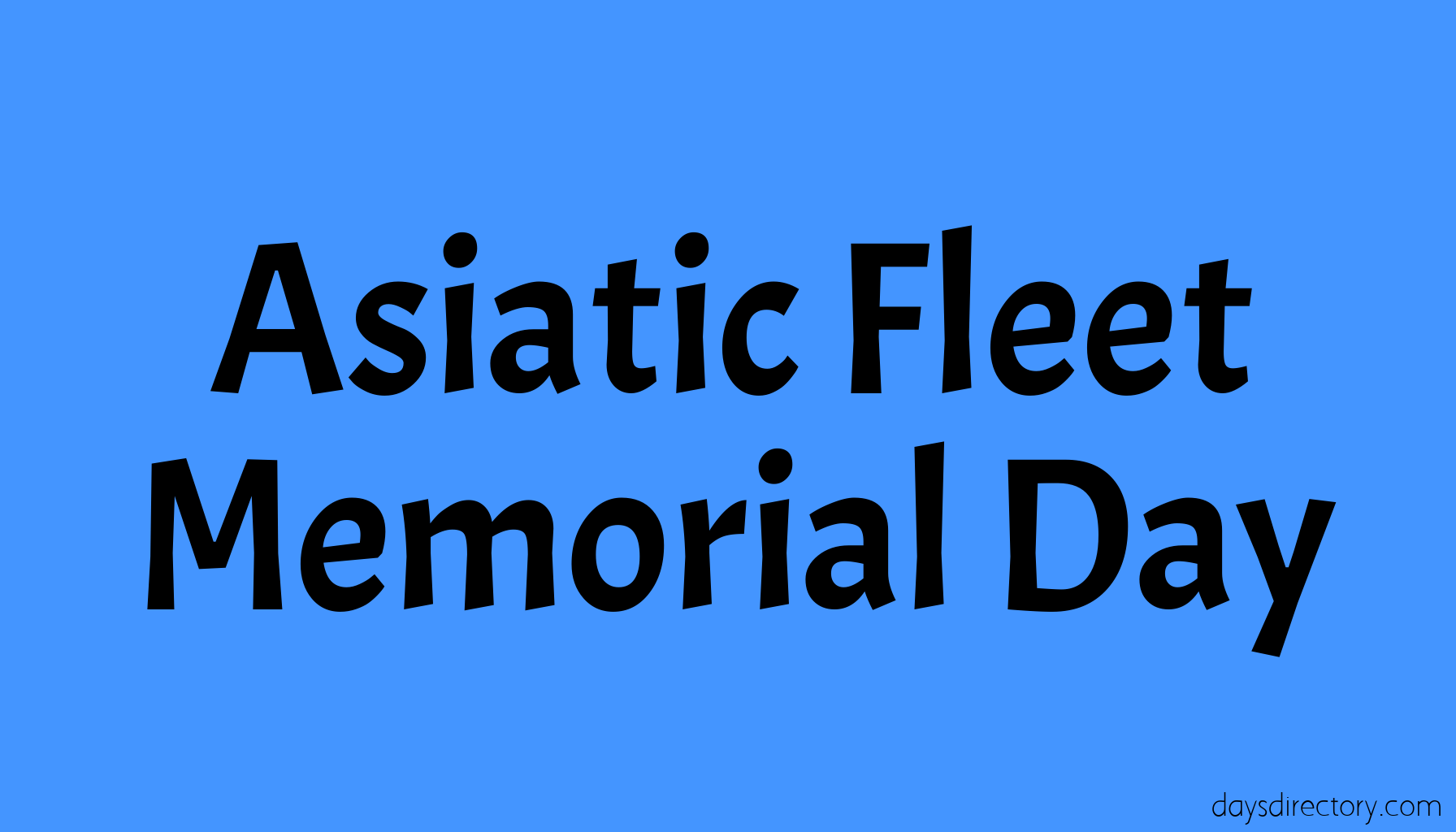 Asiatic Fleet Memorial Day