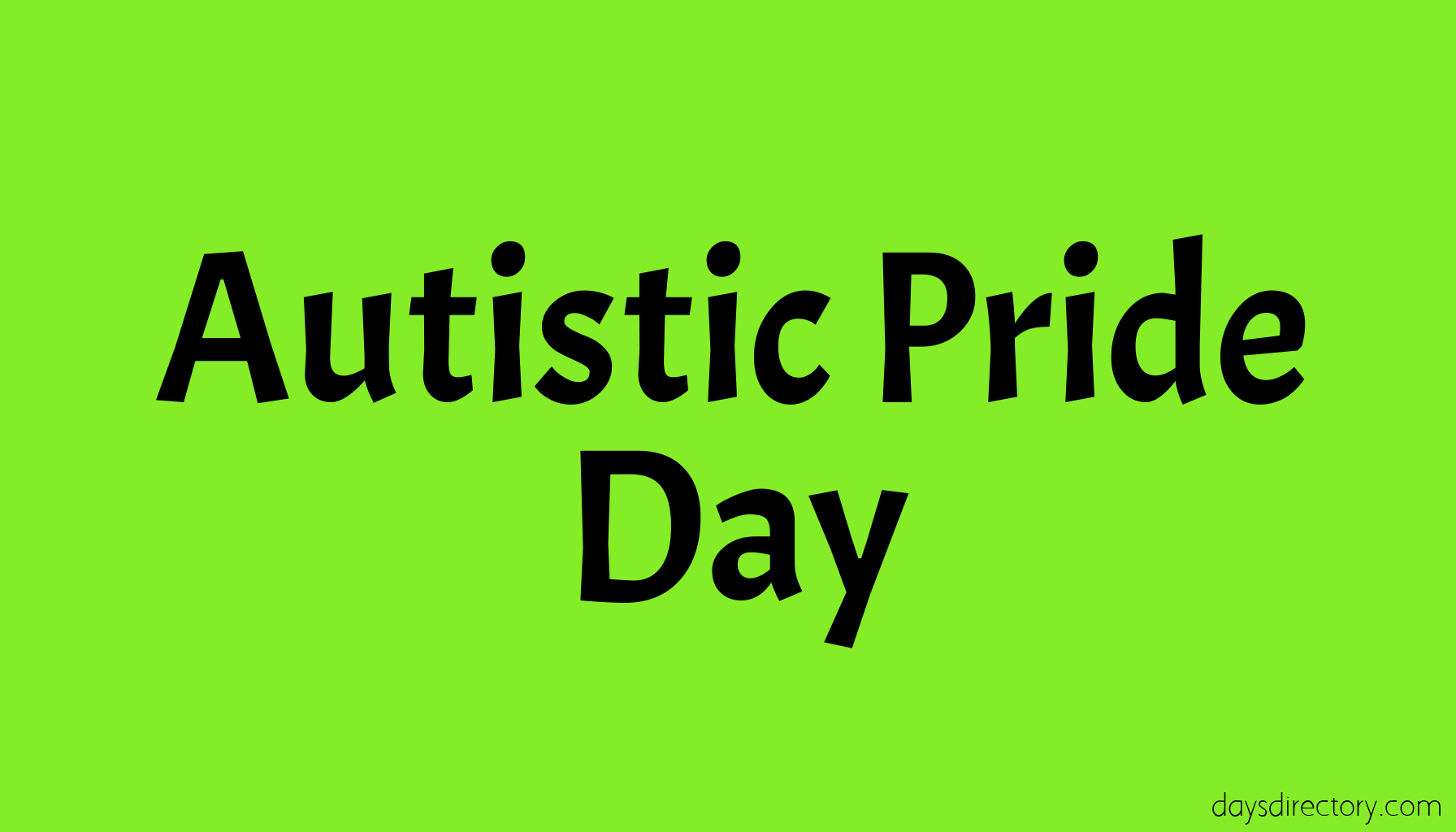 Autistic Pride Day