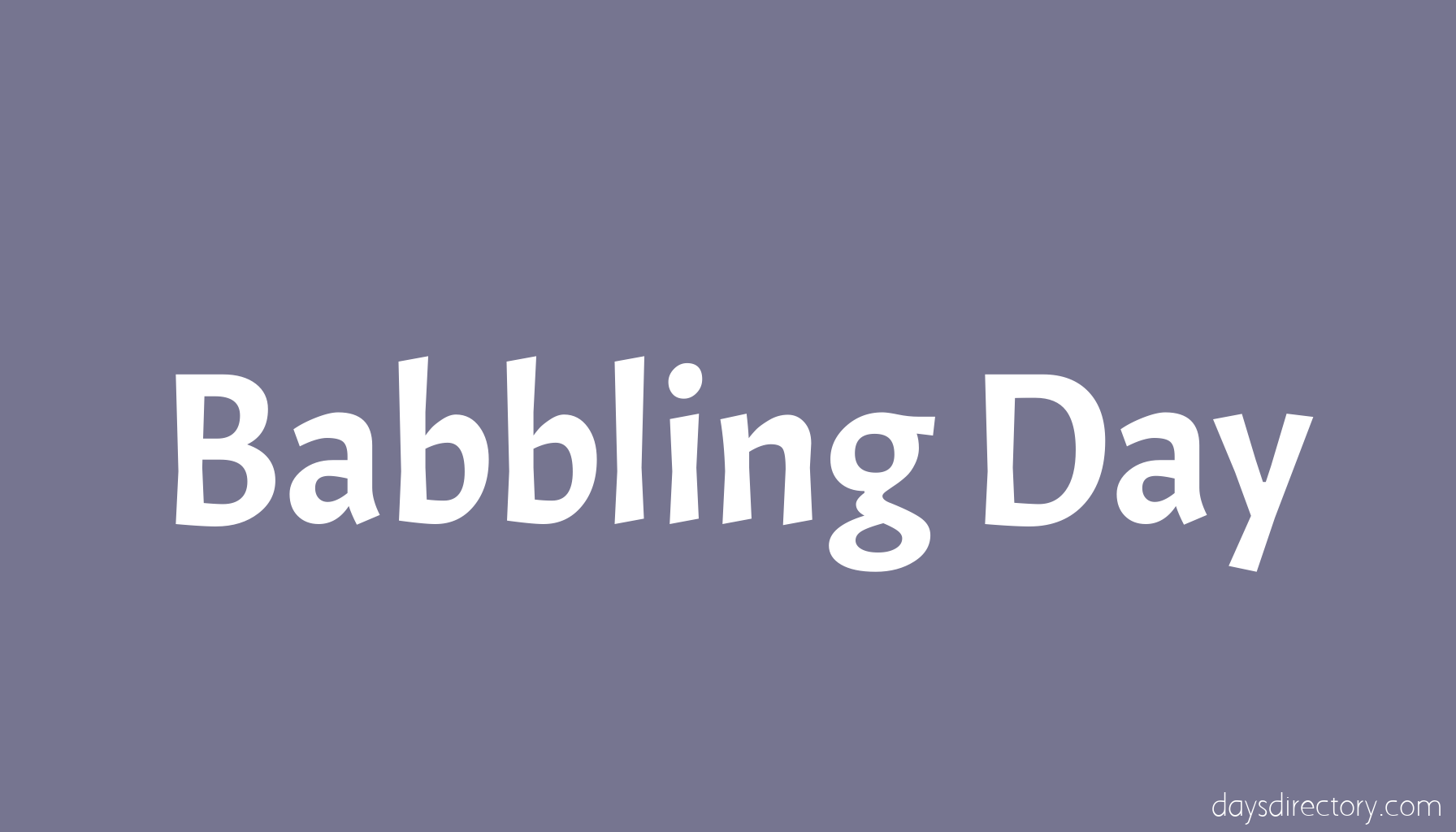 Babbling Day