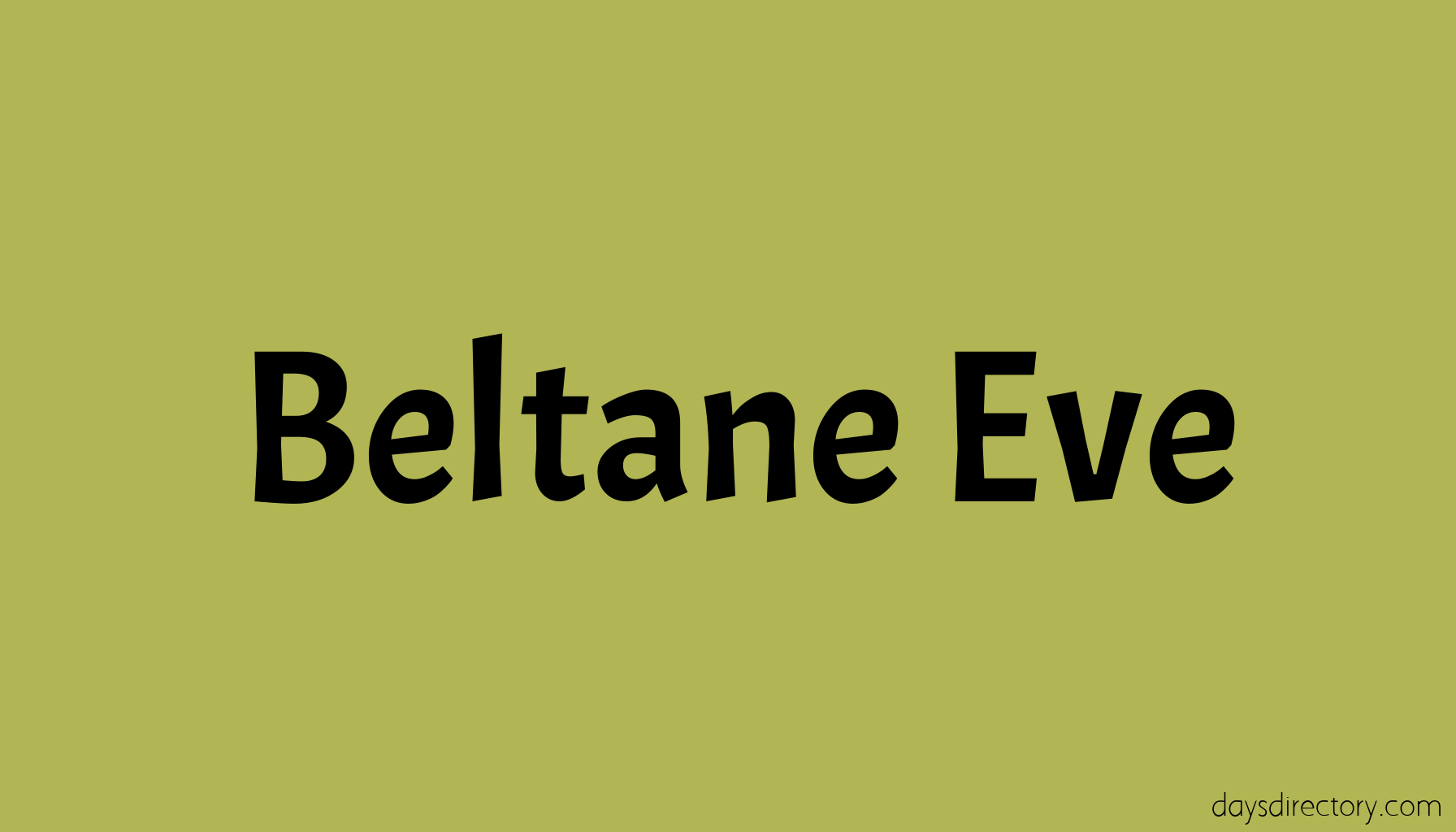 Beltane Eve