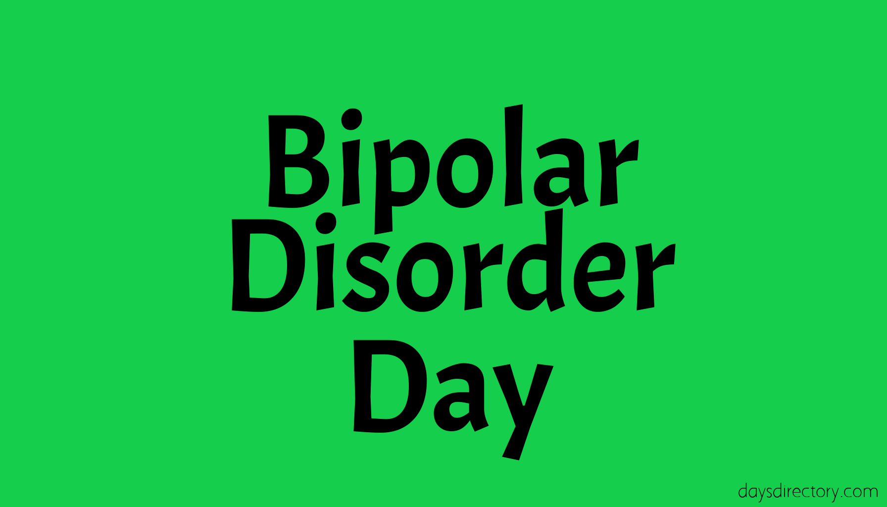 Bipolar Disorder Day