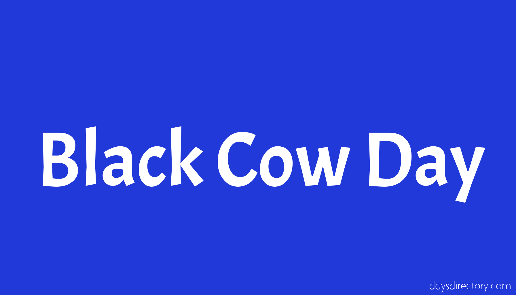 Black Cow Day
