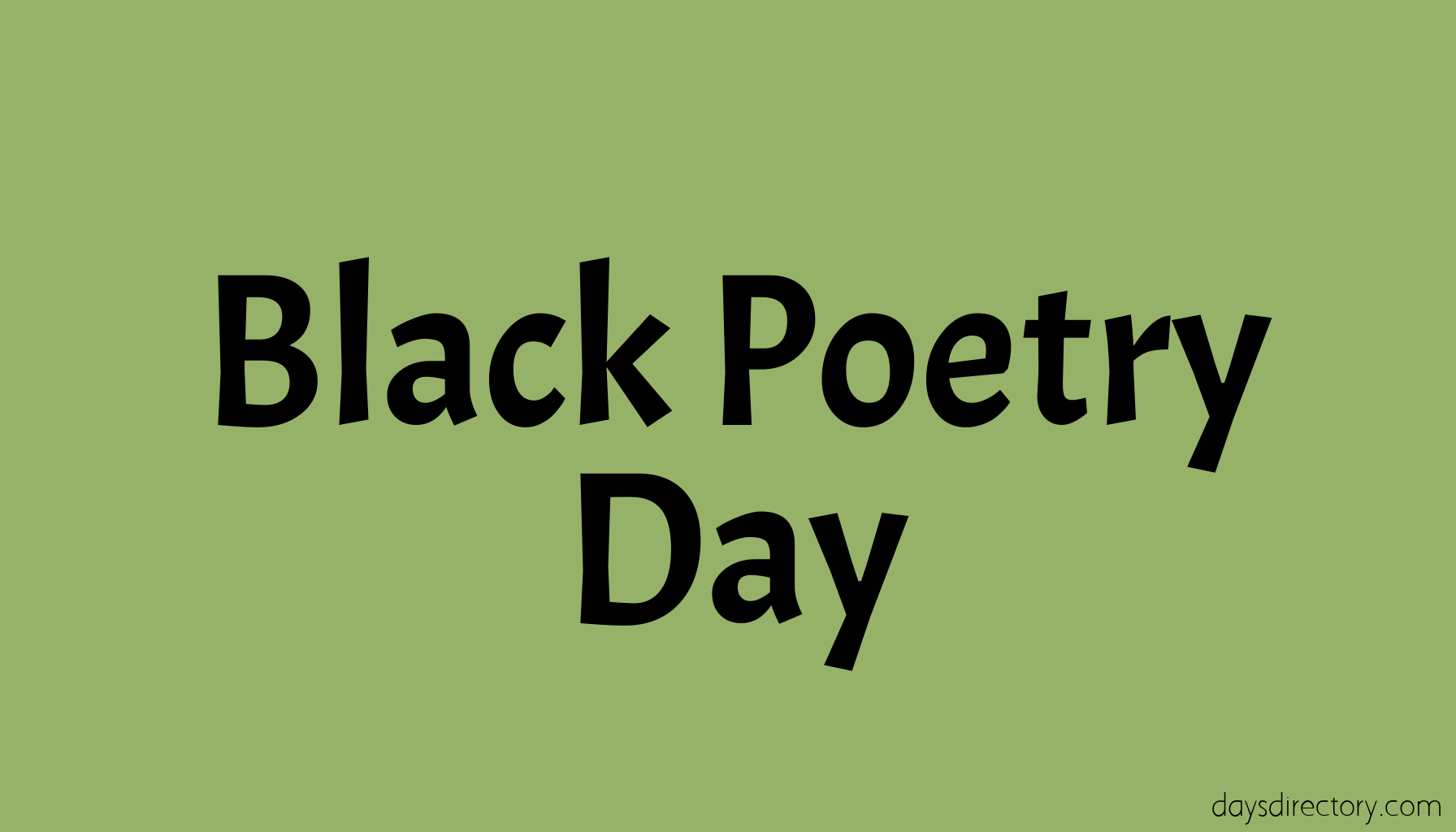 Black Poetry Day