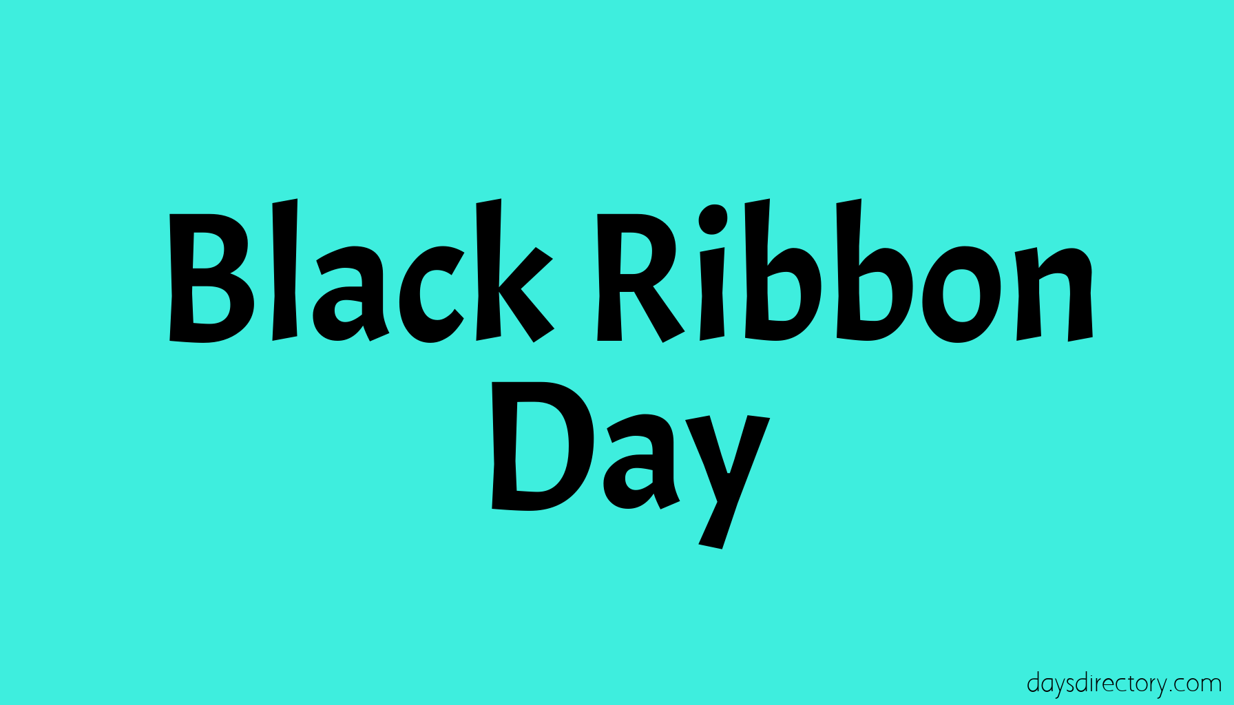 Black Ribbon Day
