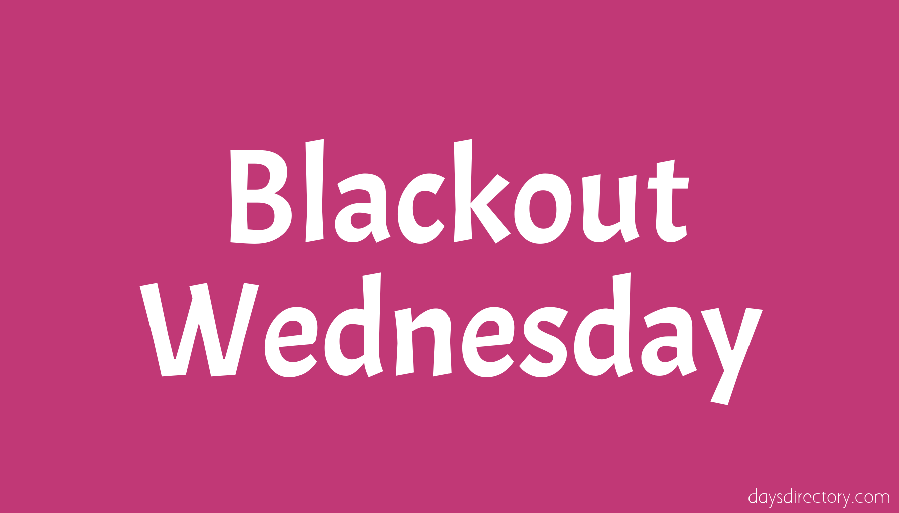 Blackout Wednesday