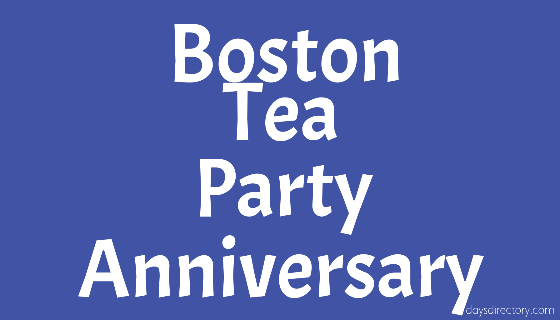 Boston Tea Party Anniversary