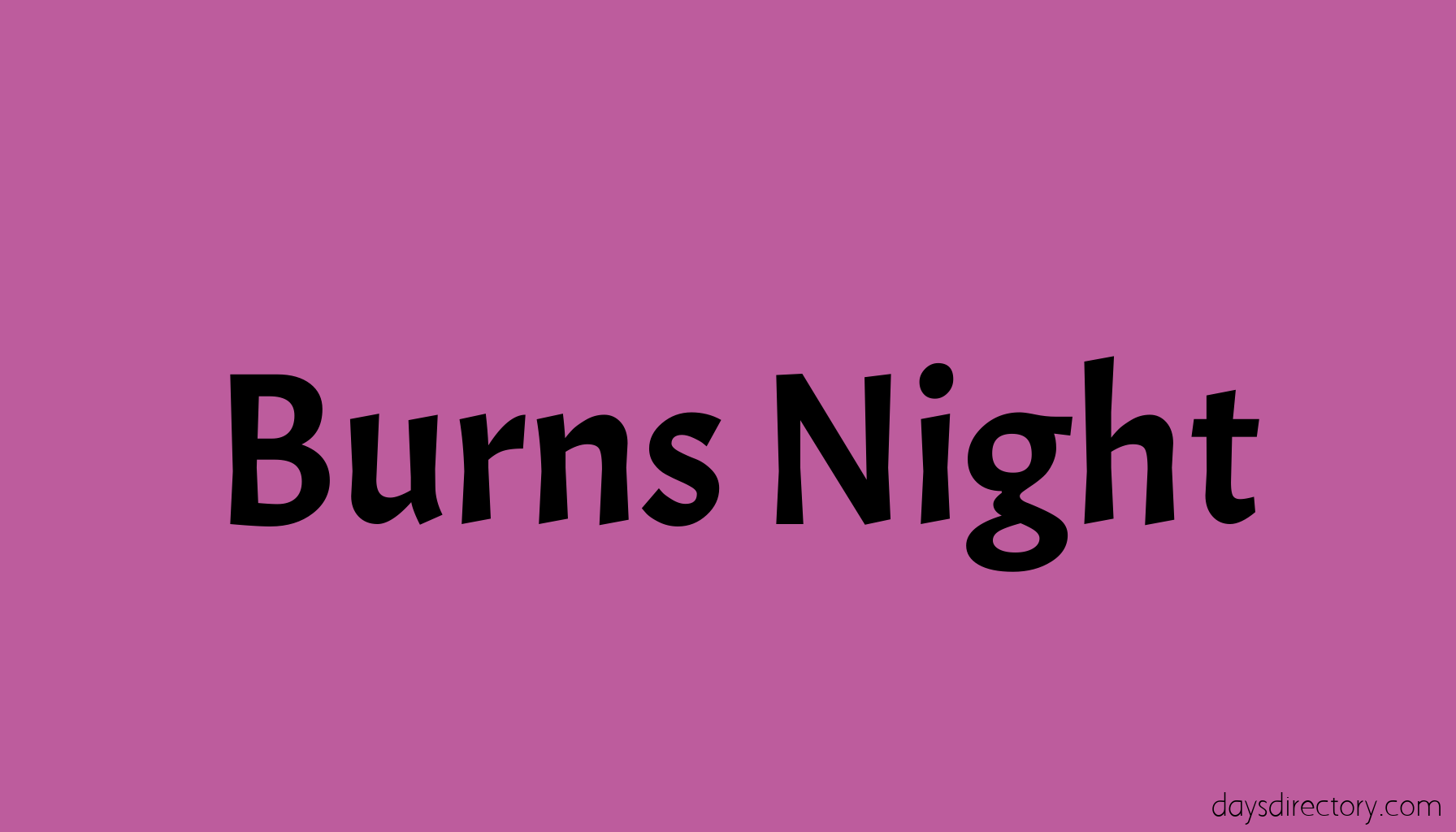 Burns Night
