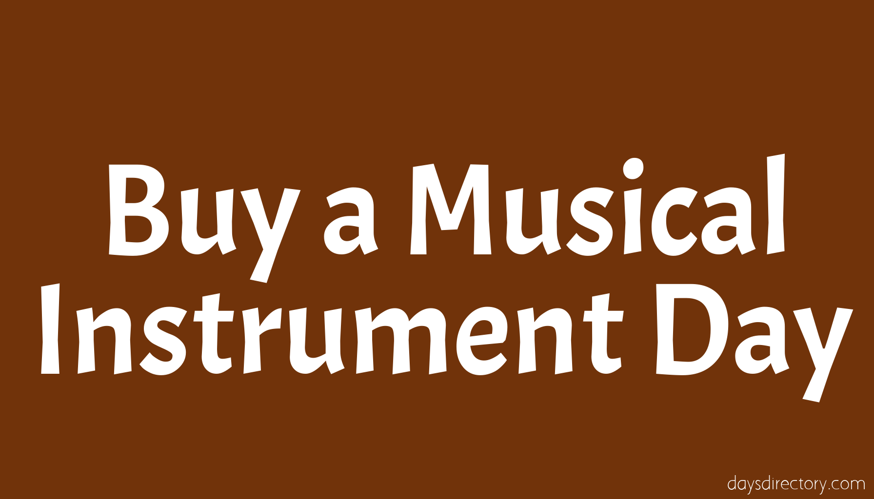 Buy a Musical Instrument Day