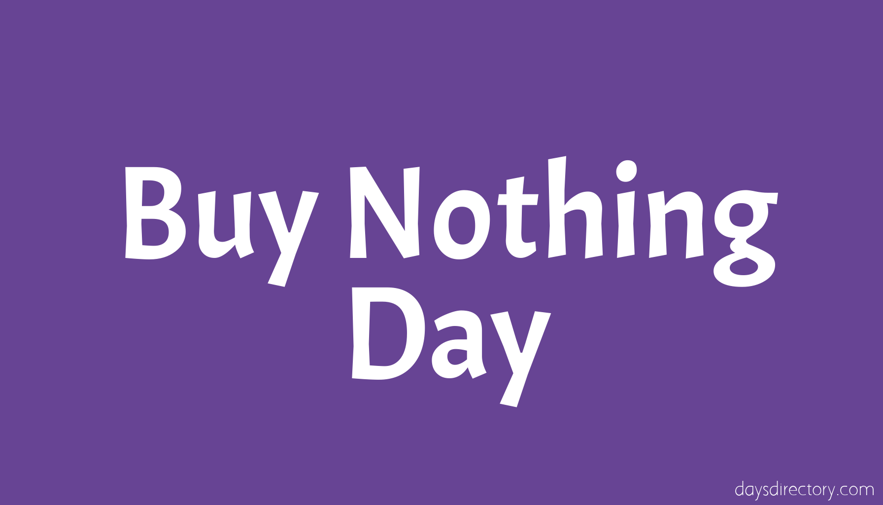 Buy Nothing Day