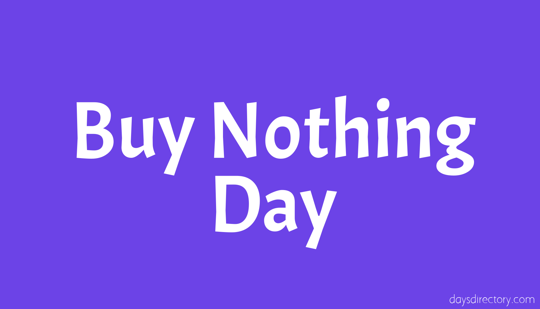 Buy Nothing Day