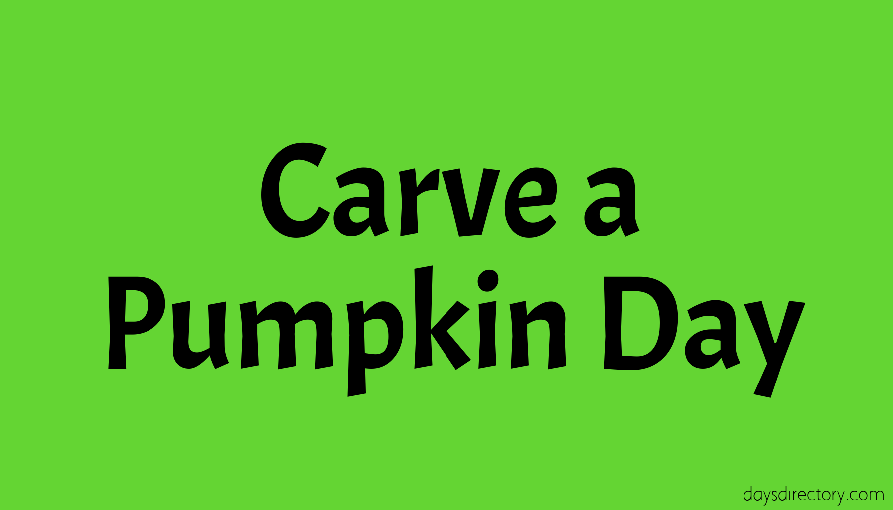 Carve a Pumpkin Day