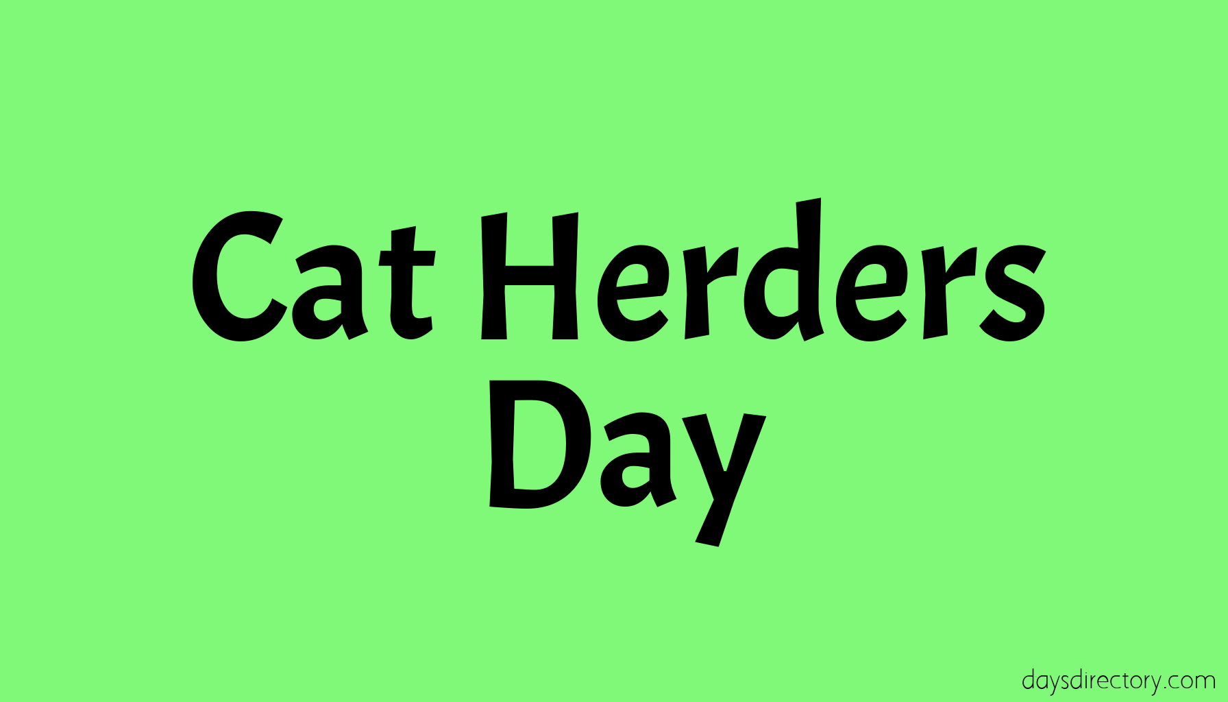 Cat Herders Day