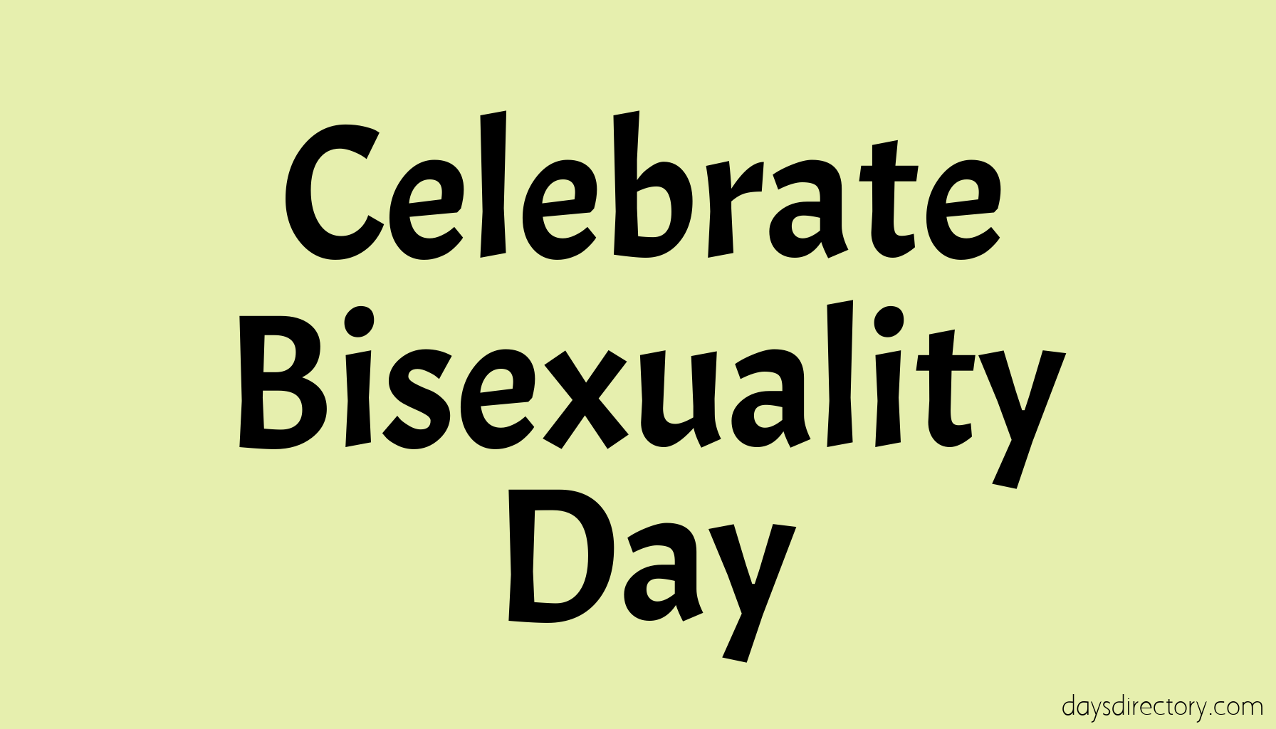 Celebrate Bisexuality Day
