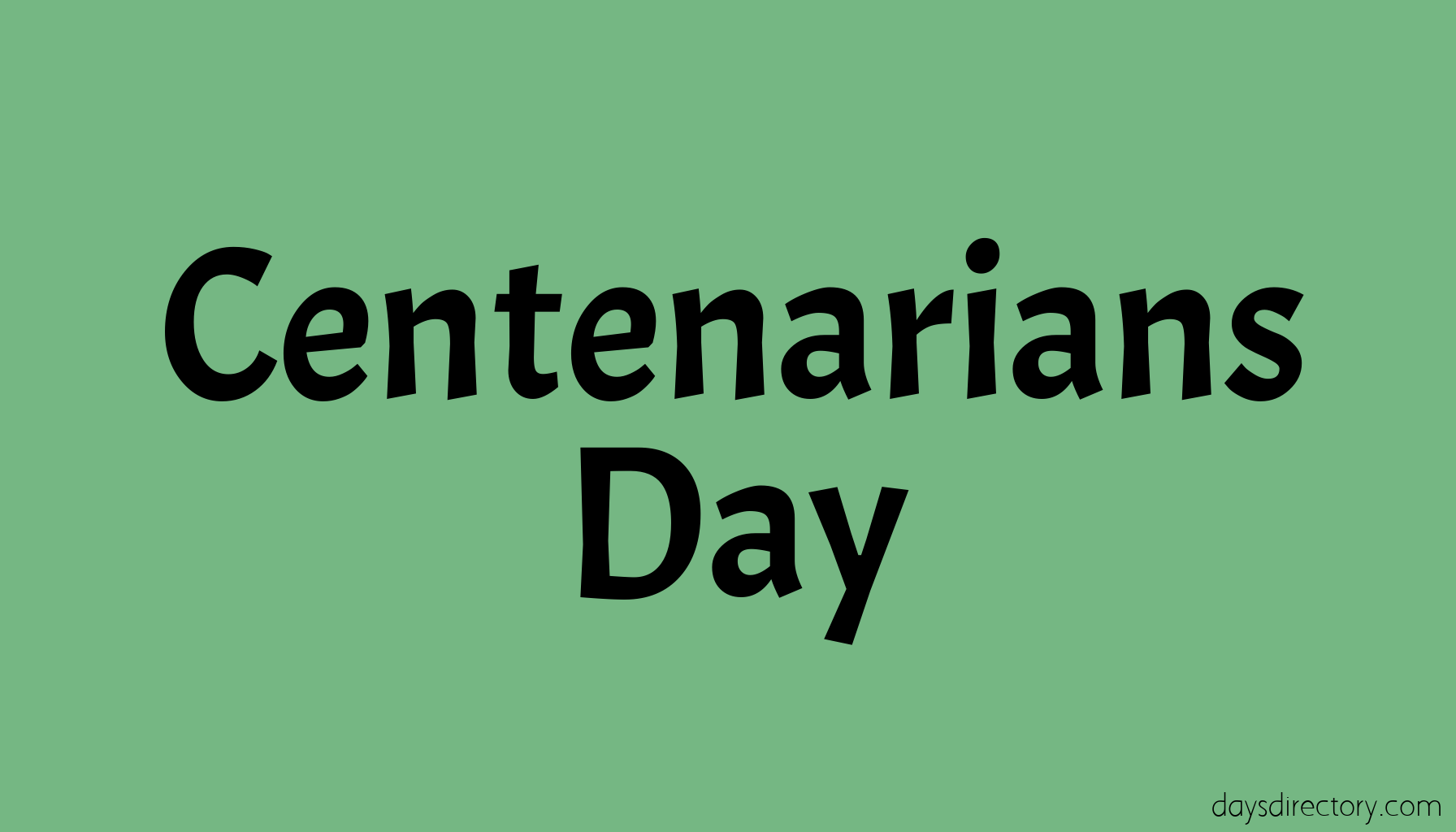 Centenarians Day