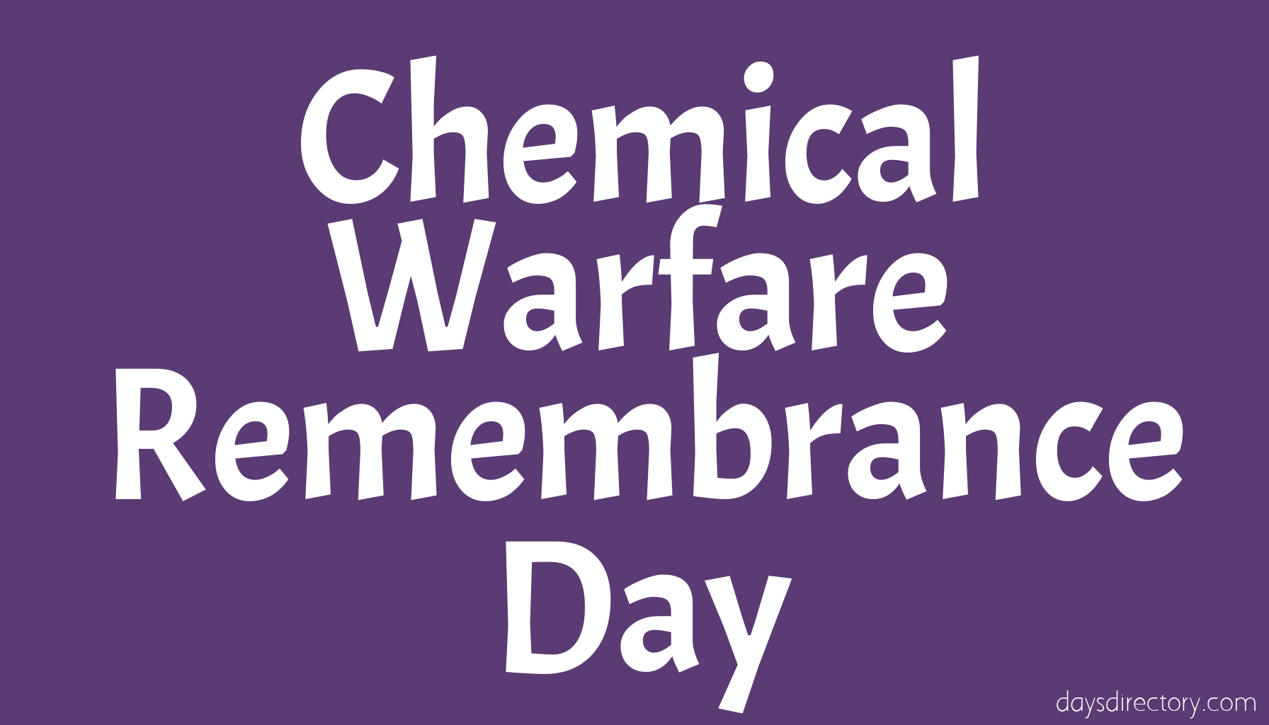 Chemical Warfare Remembrance Day