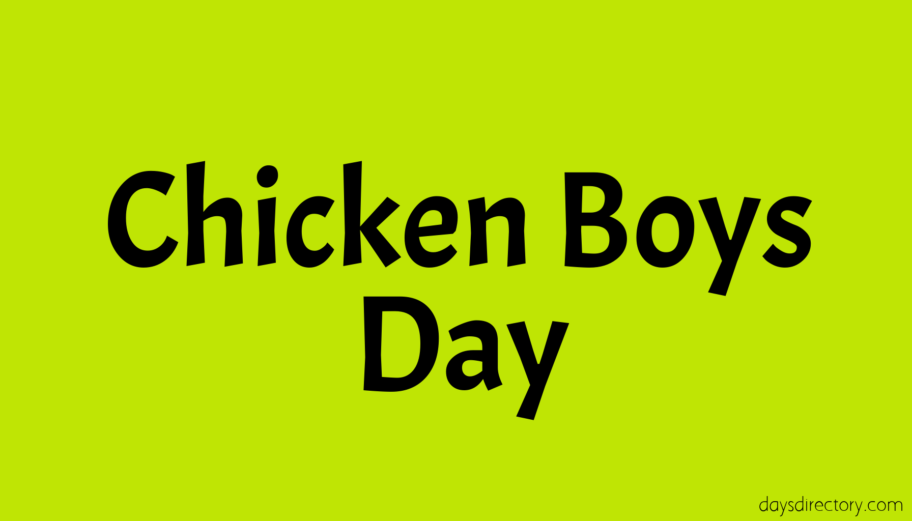 Chicken Boys Day