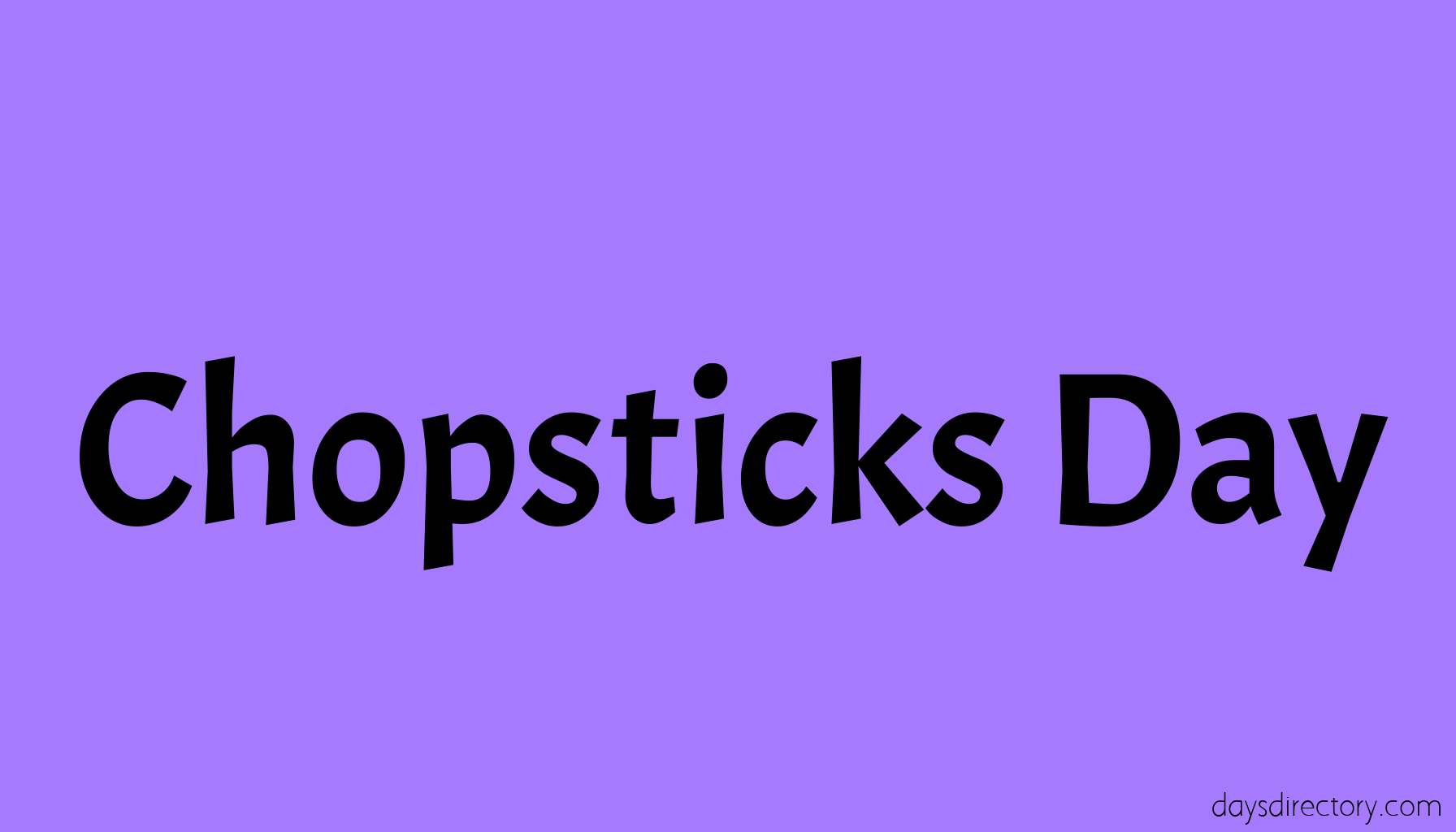 Chopsticks Day