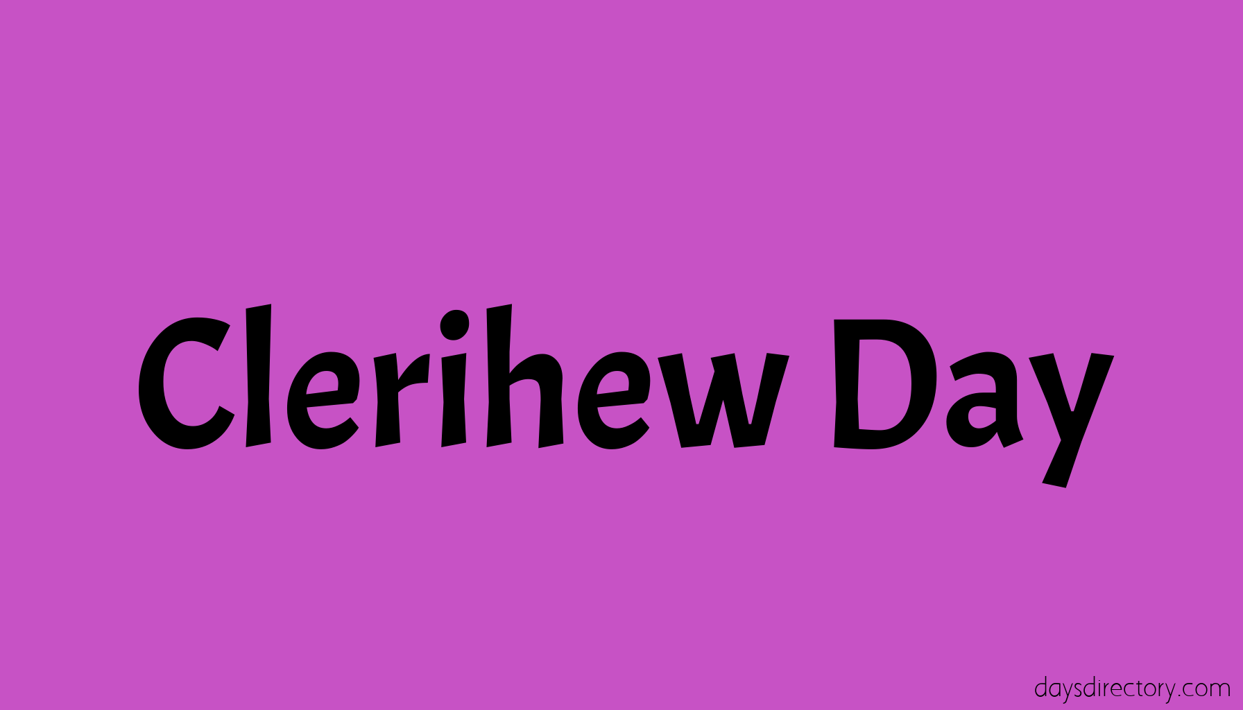 Clerihew Day