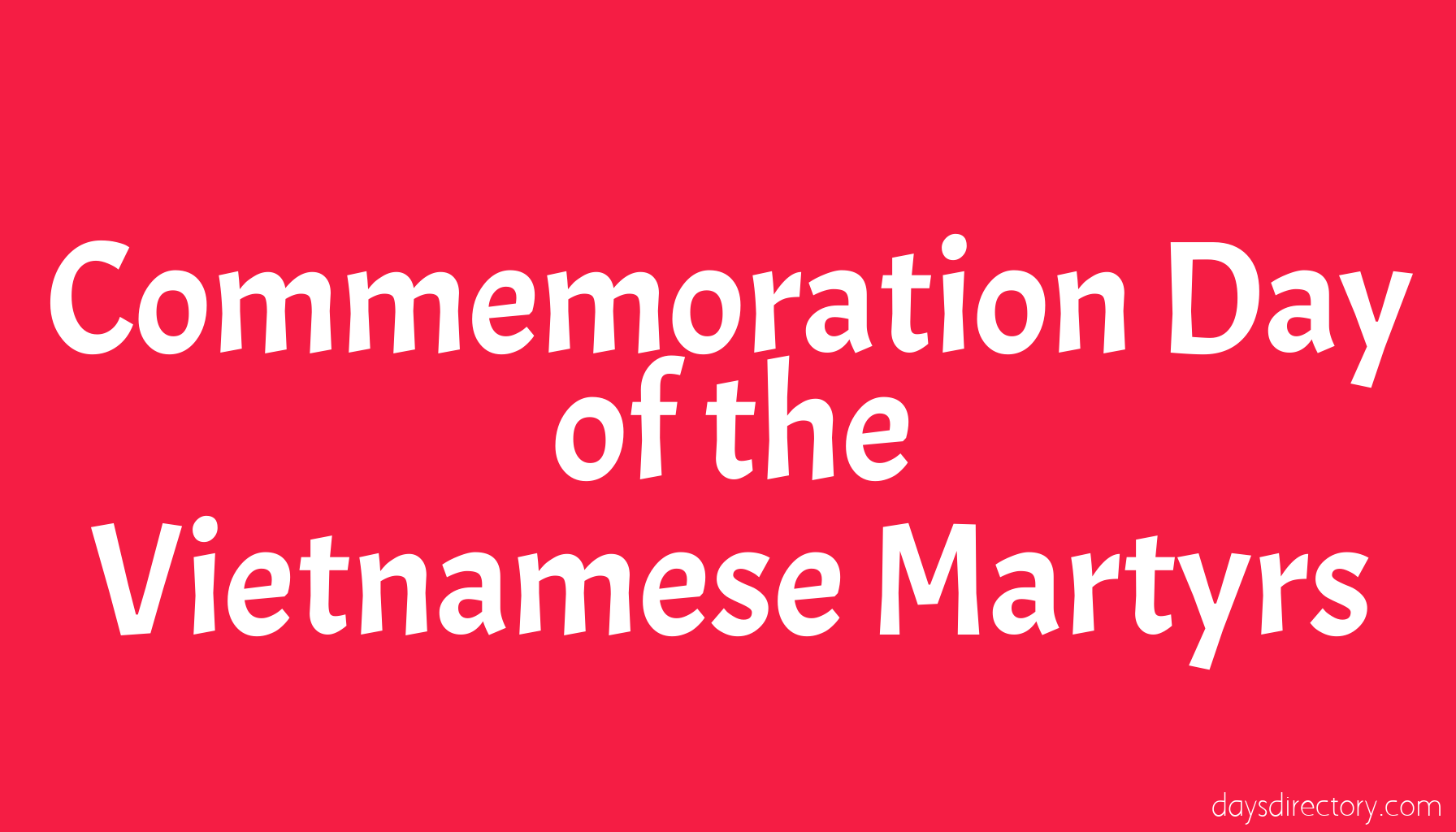 Commemoration Day of the Vietnamese Martyrs