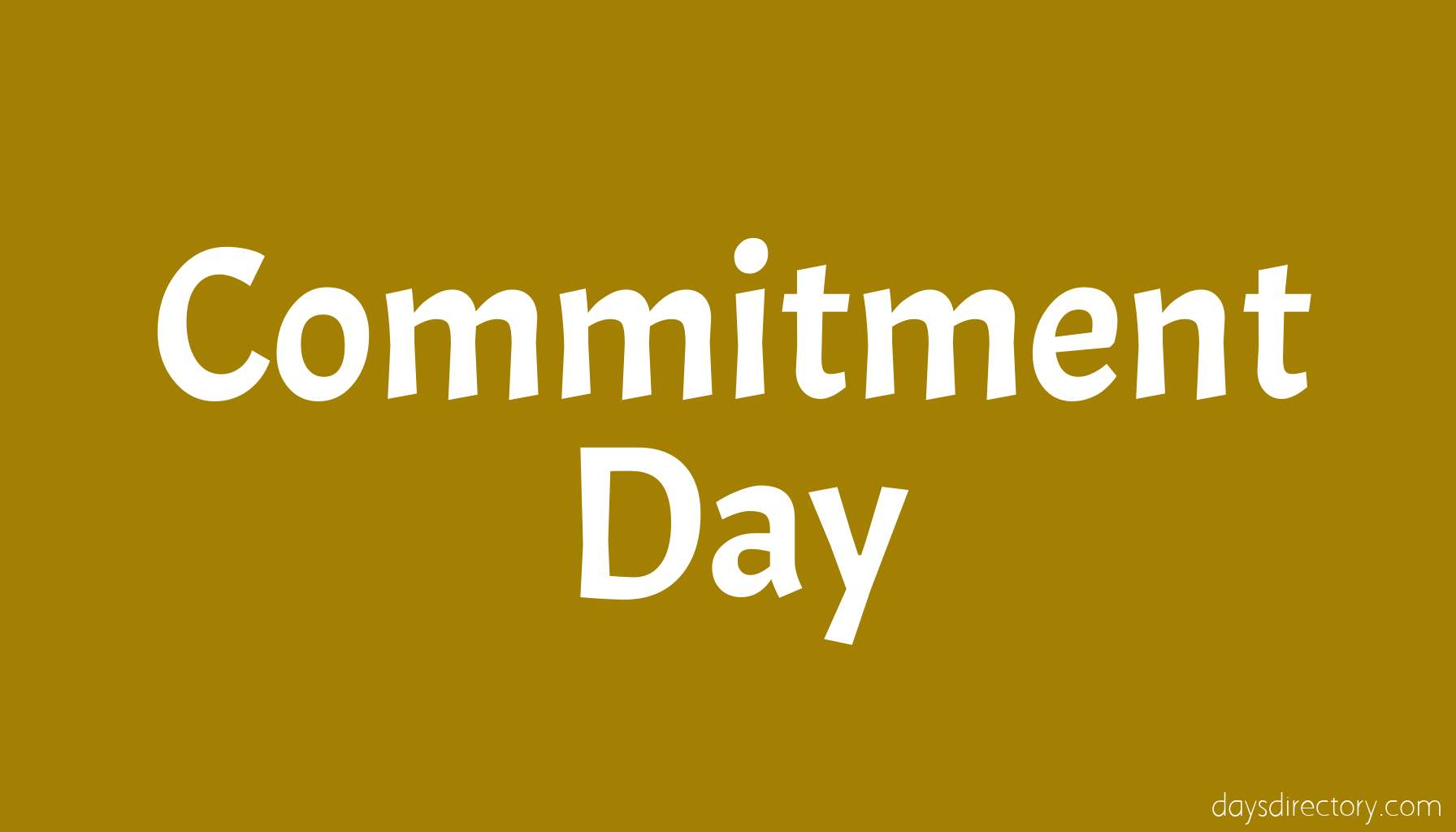 Commitment Day