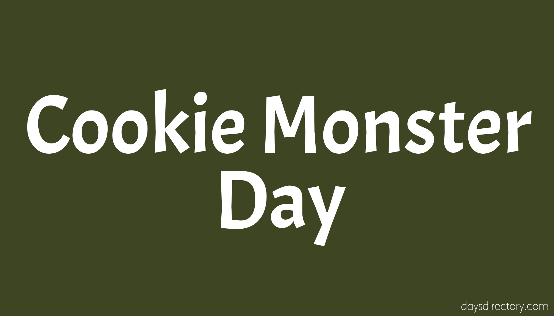 Cookie Monster Day