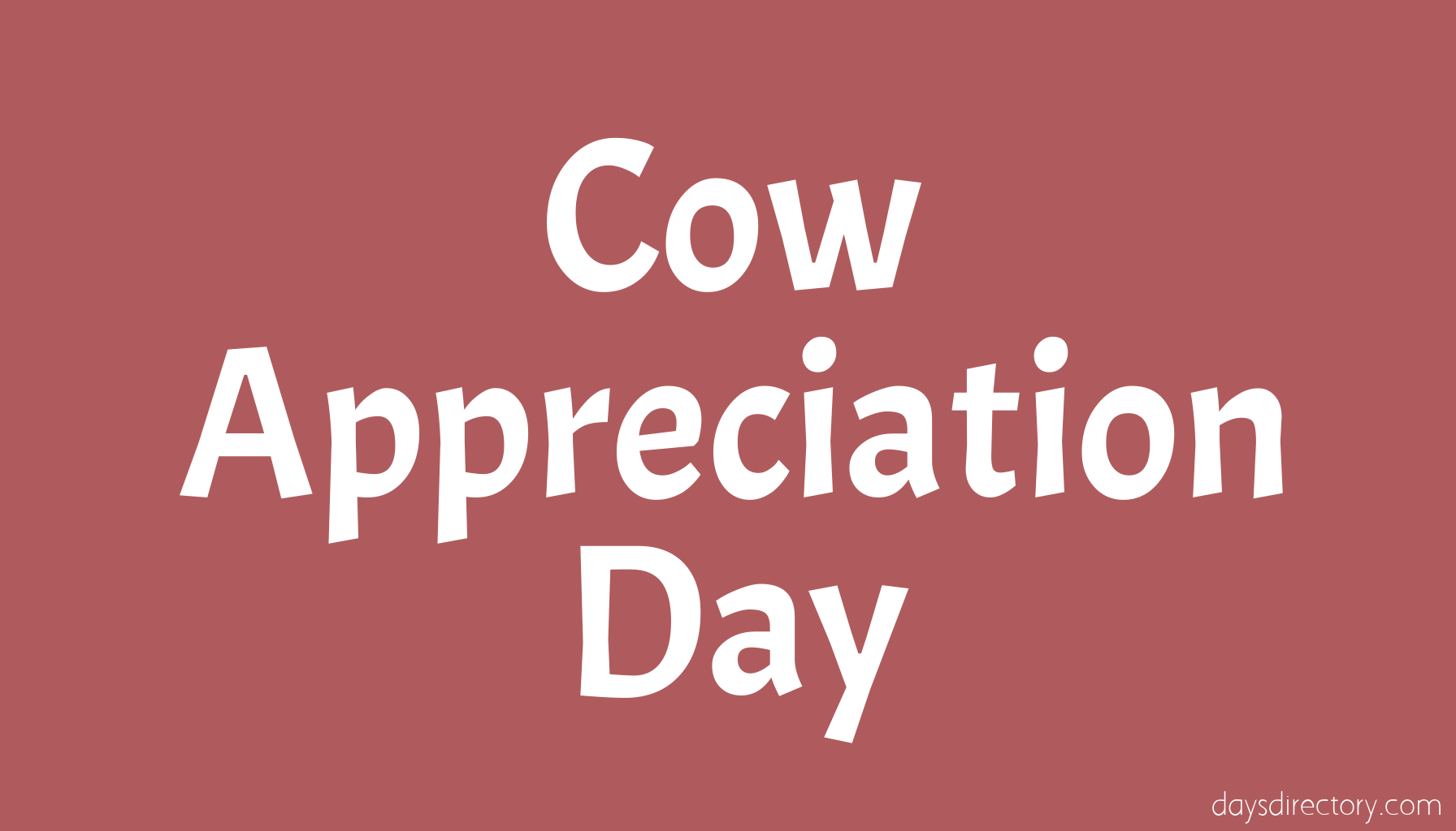 Cow Appreciation Day