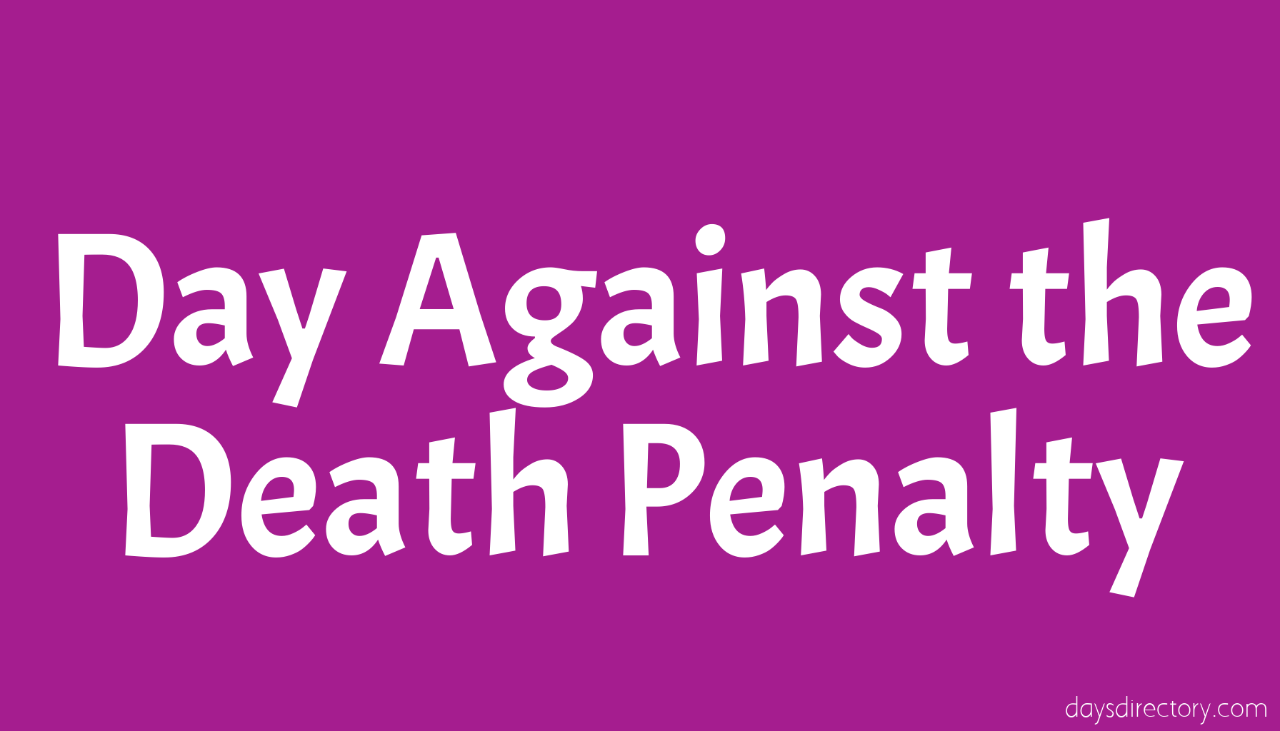 Day Against the Death Penalty