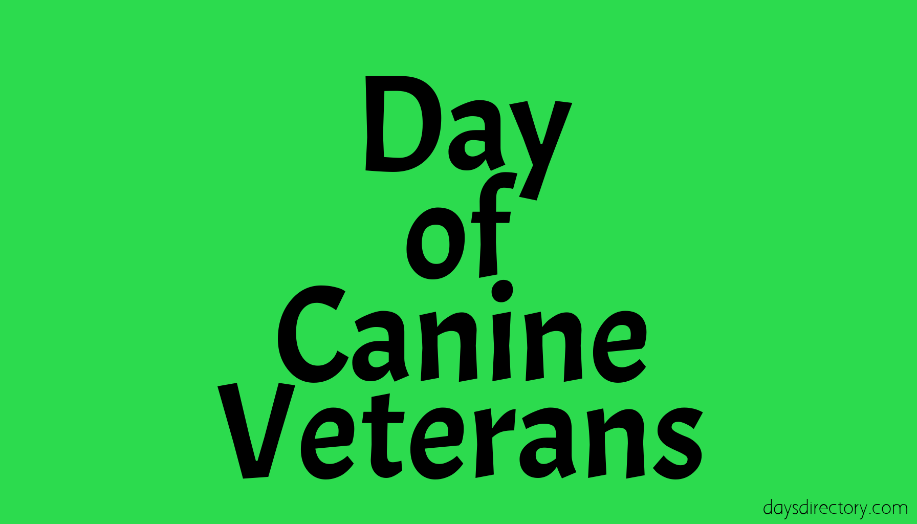 Day of Canine Veterans