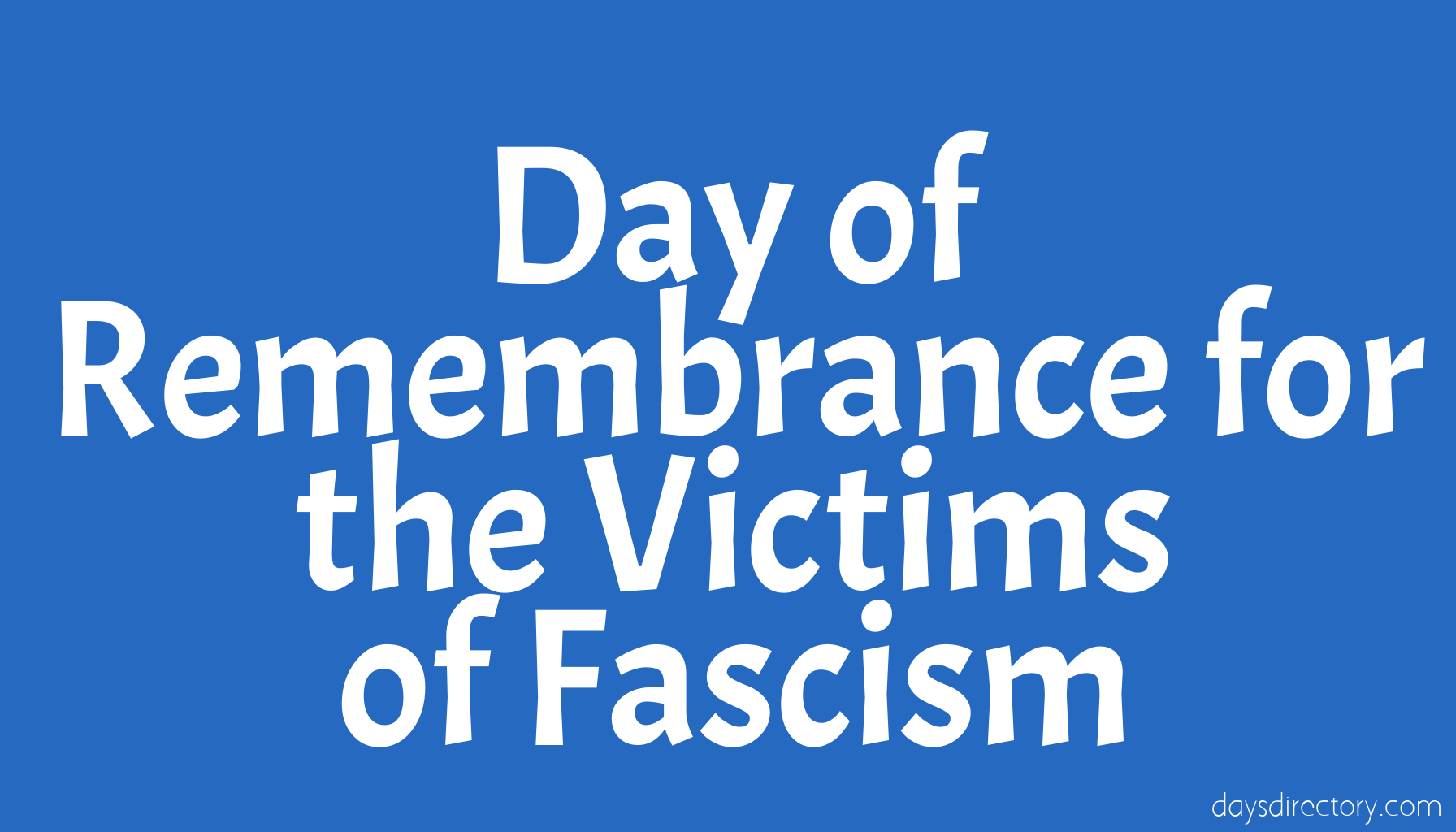 Day of Remembrance for the Victims of Fascism