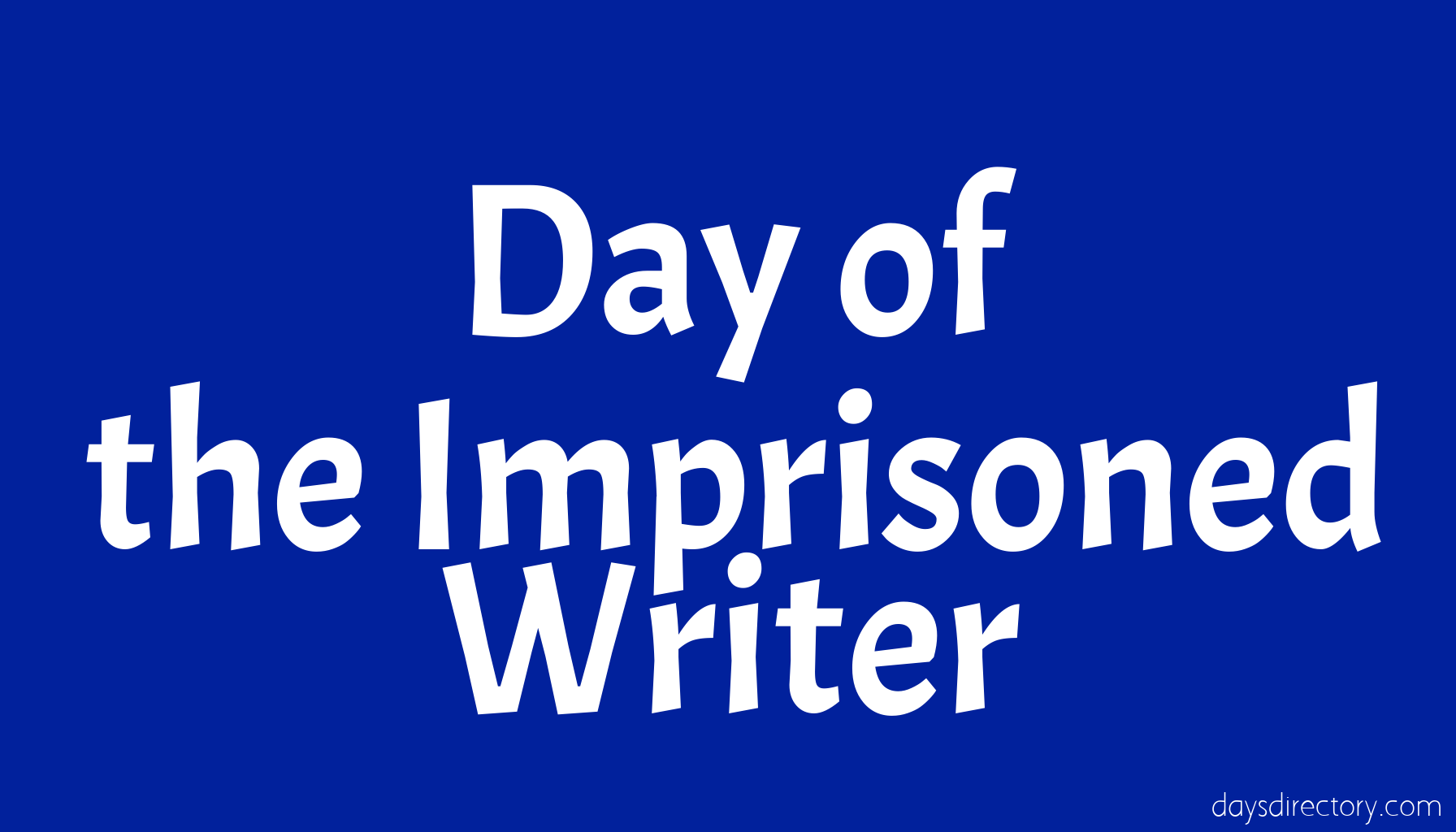 Day of the Imprisoned Writer