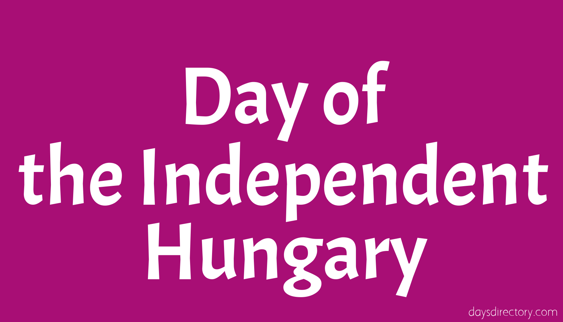 Day of the Independent Hungary