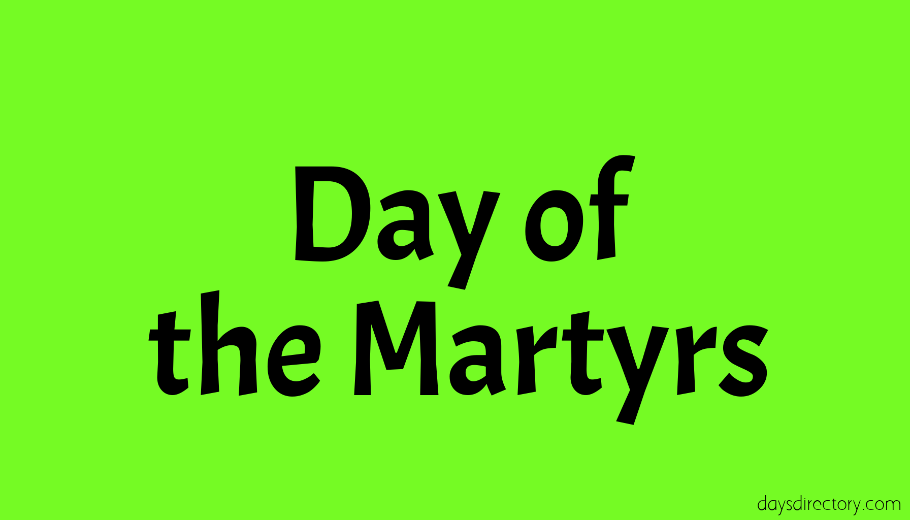 Day of the Martyrs