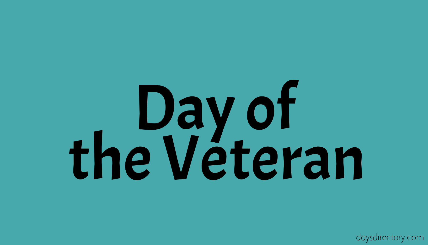 Day of the Veteran