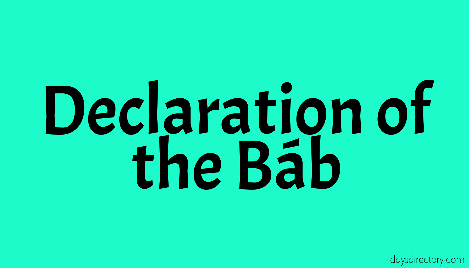 Declaration of the Bb