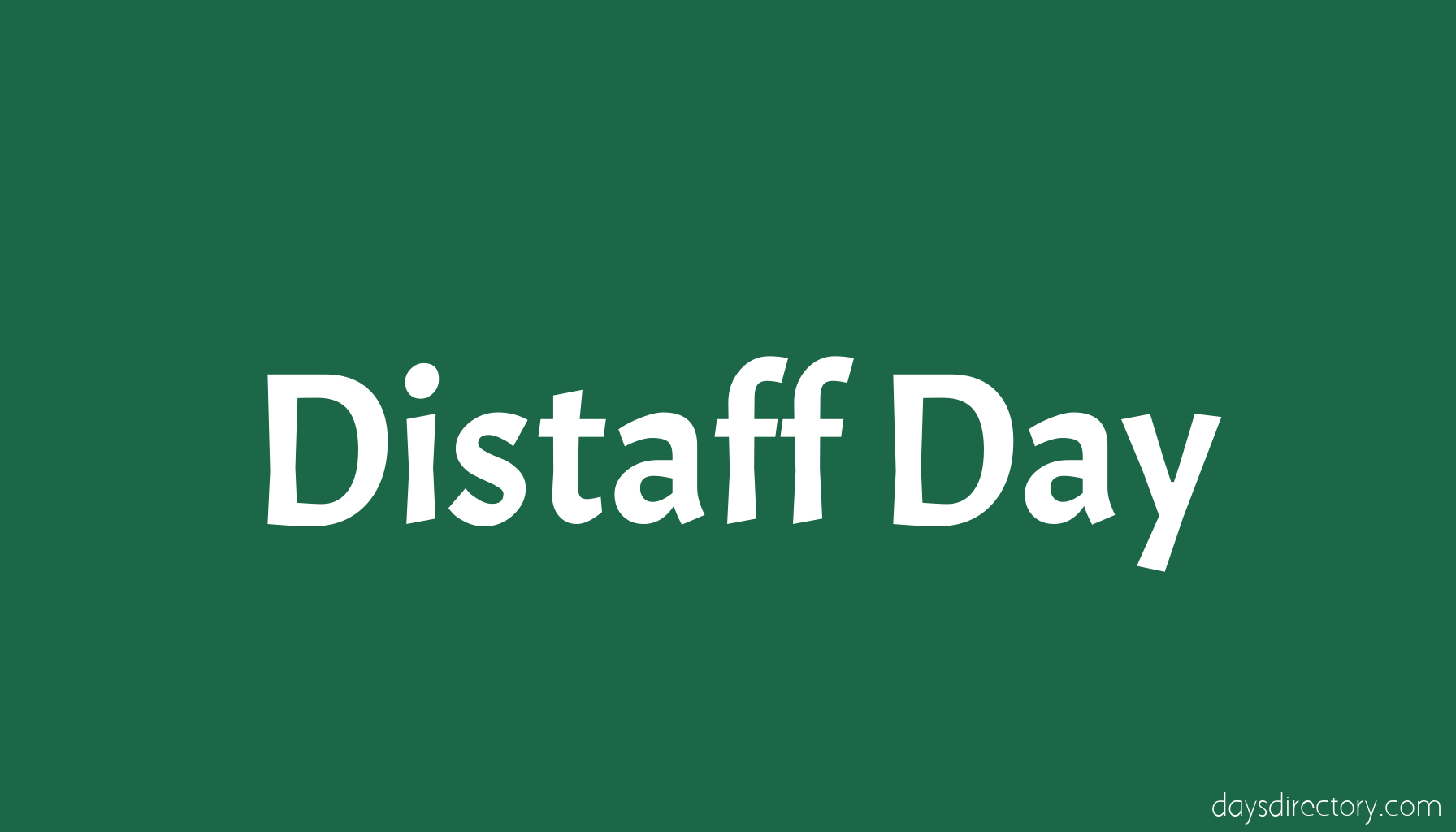Distaff Day