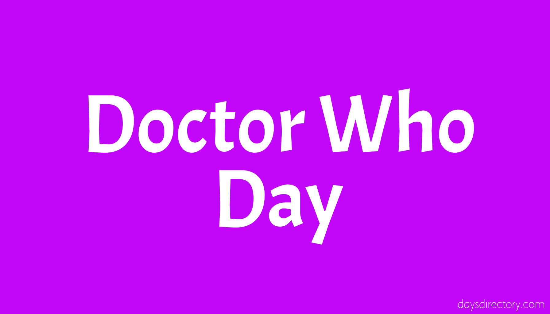 Doctor Who Day