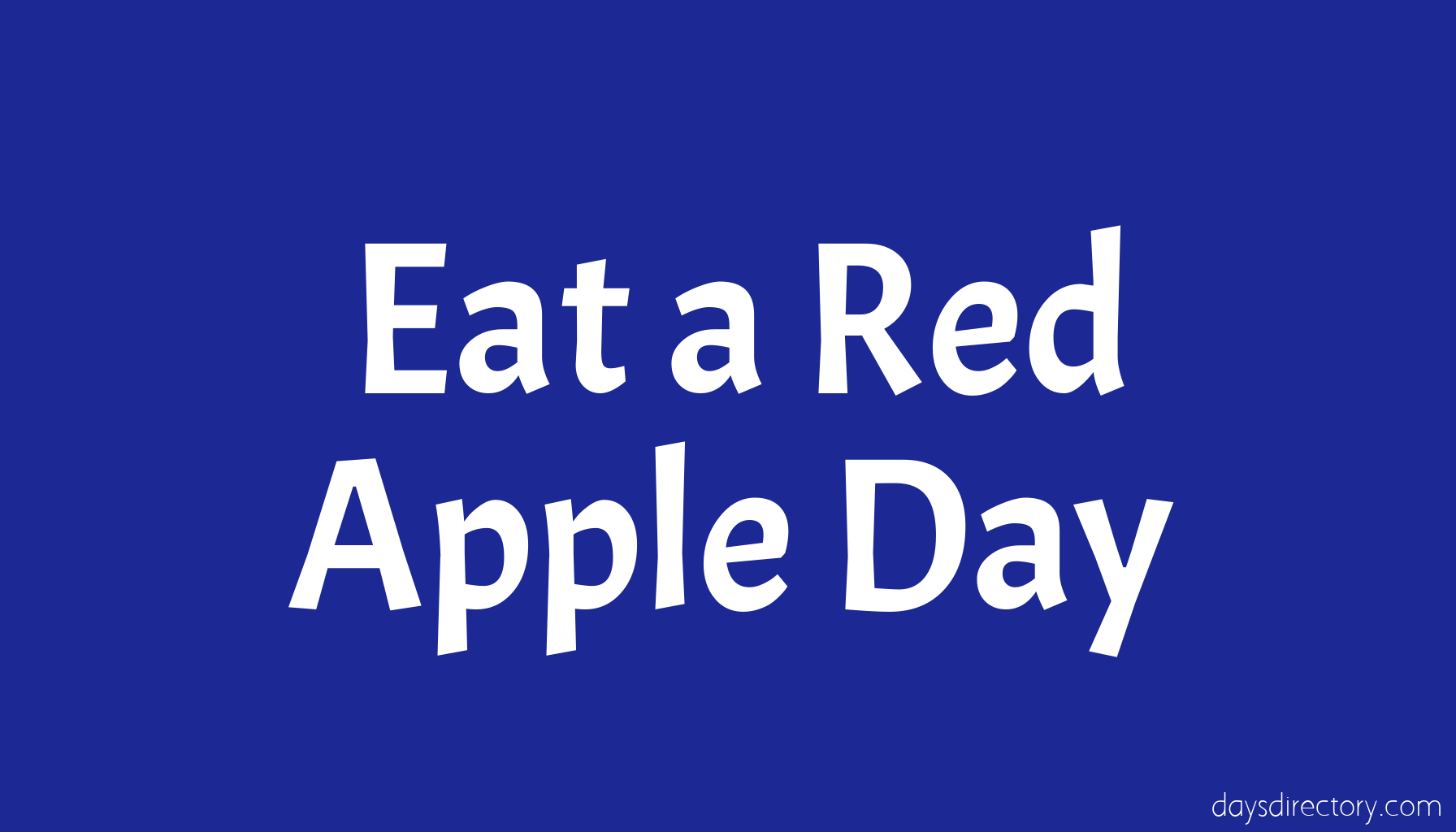 Eat a Red Apple Day